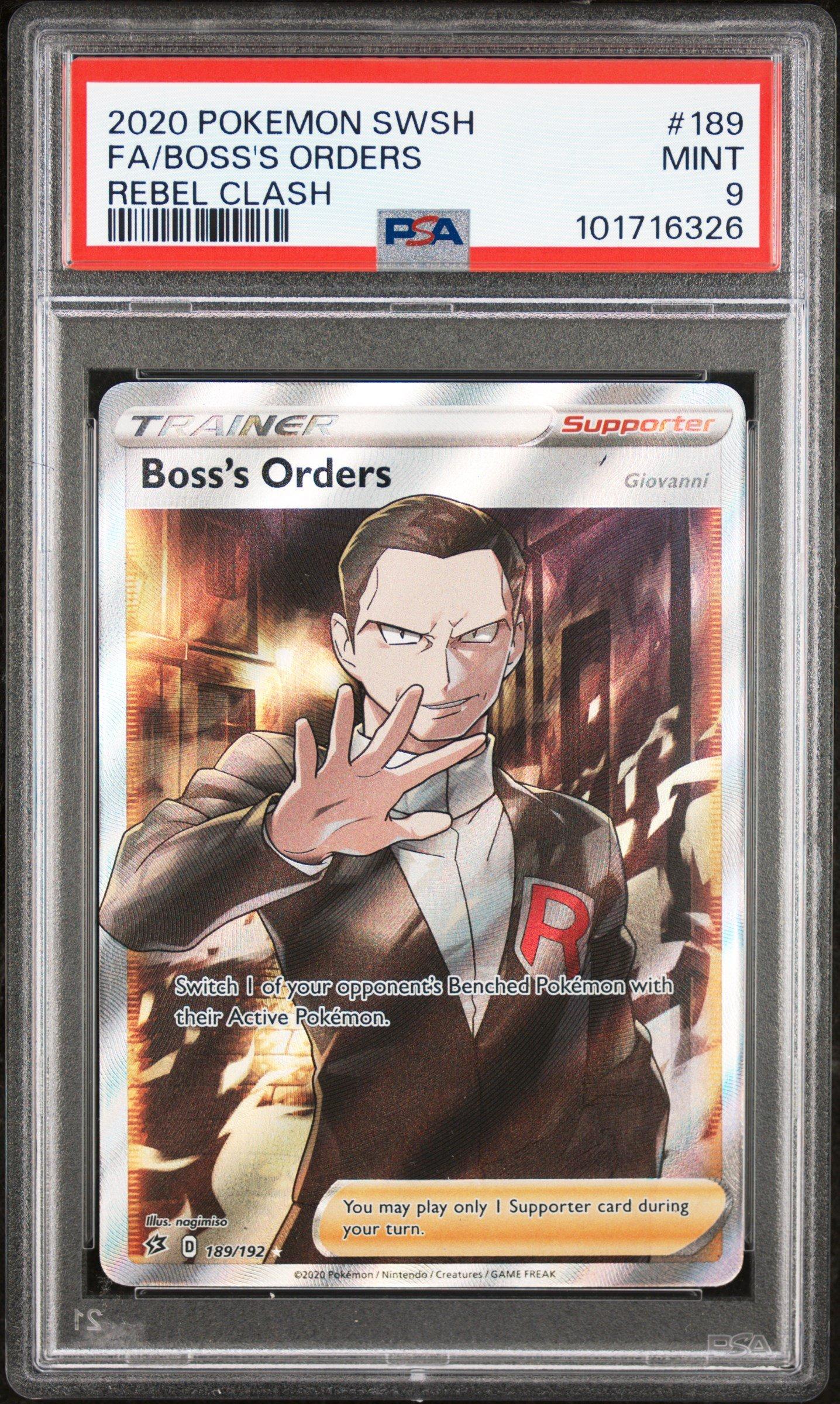 2020 Pokemon Sword & Shield Rebel Clash 189 Full Art/boss's Orders