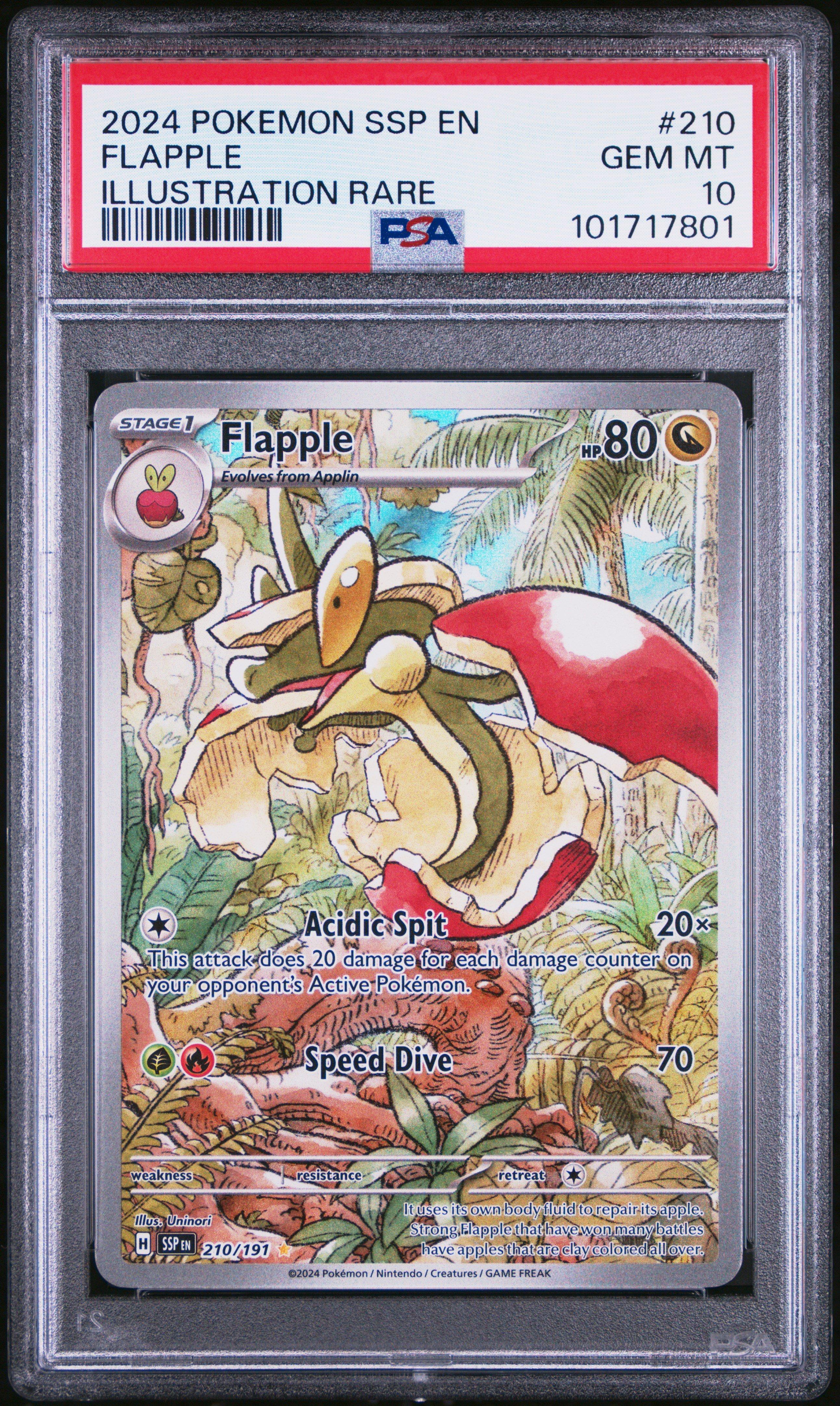 2024 Pokemon Ssp En-surging Sparks 210 Flapple Illustration Rare