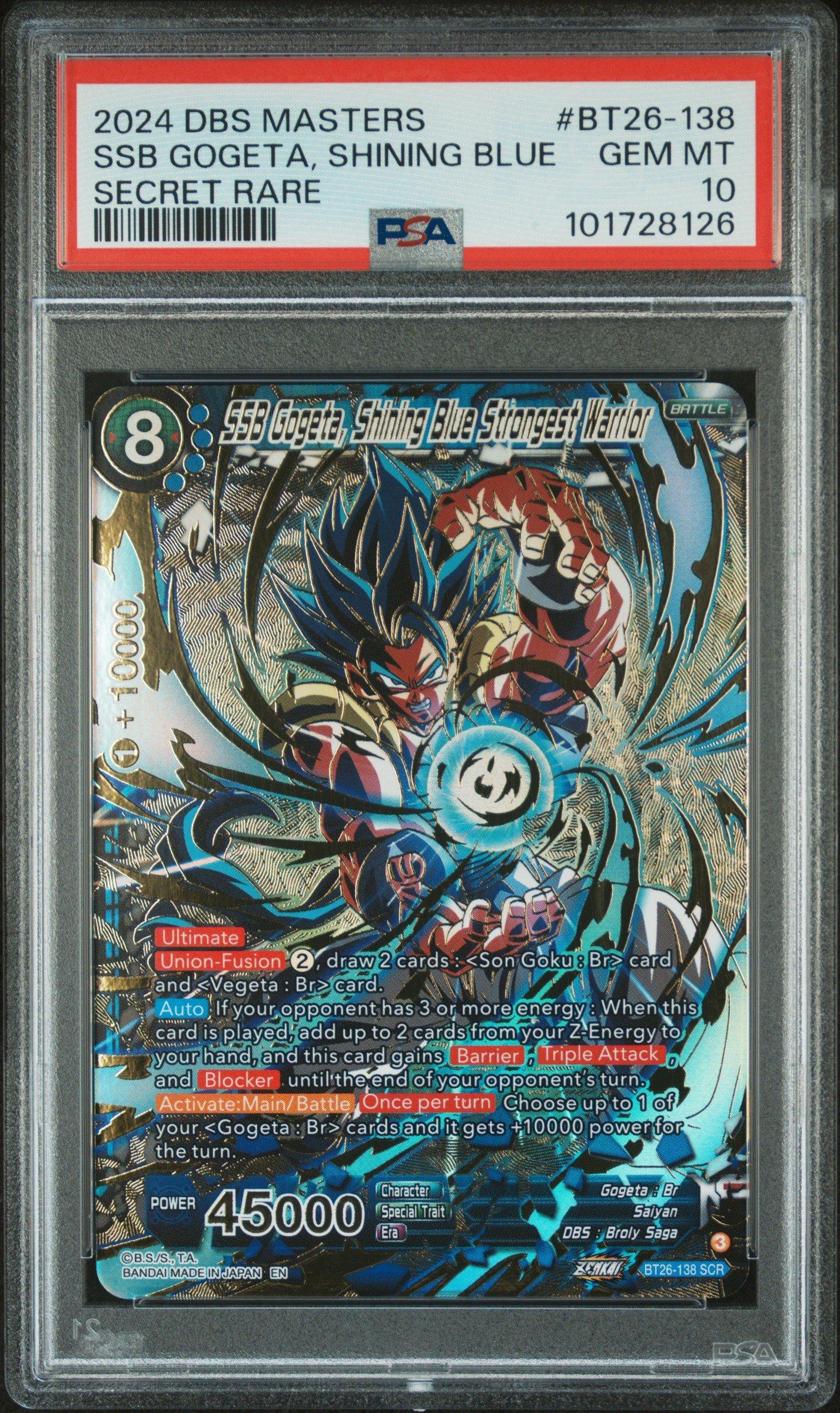2024 Dragon Ball Super Card Game Masters Series 26 Ultimate Advent Bt26-138 Ssb Gogeta
