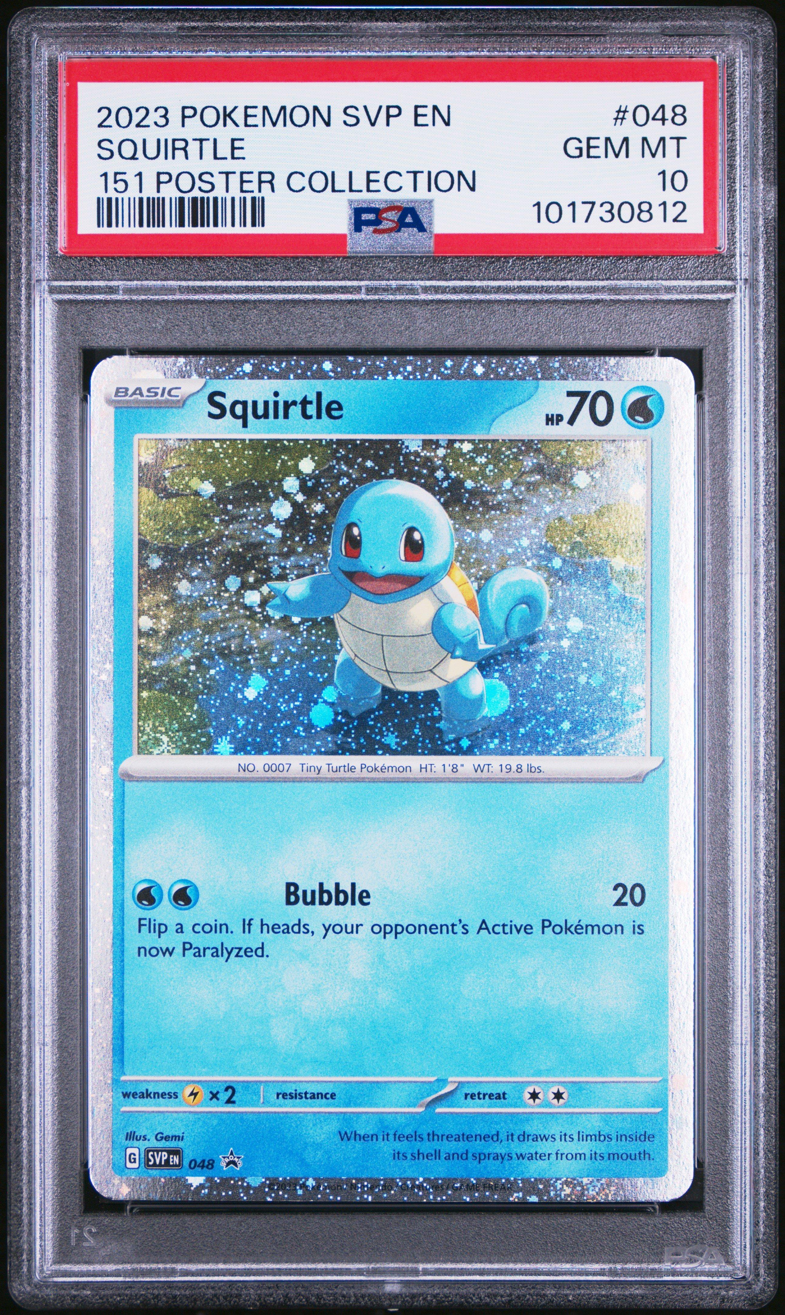 2023 Pokemon Svp En-sv Black Star Promo 048 Squirtle 151 Poster Collection  PSA 10 Graded Card | GameStop