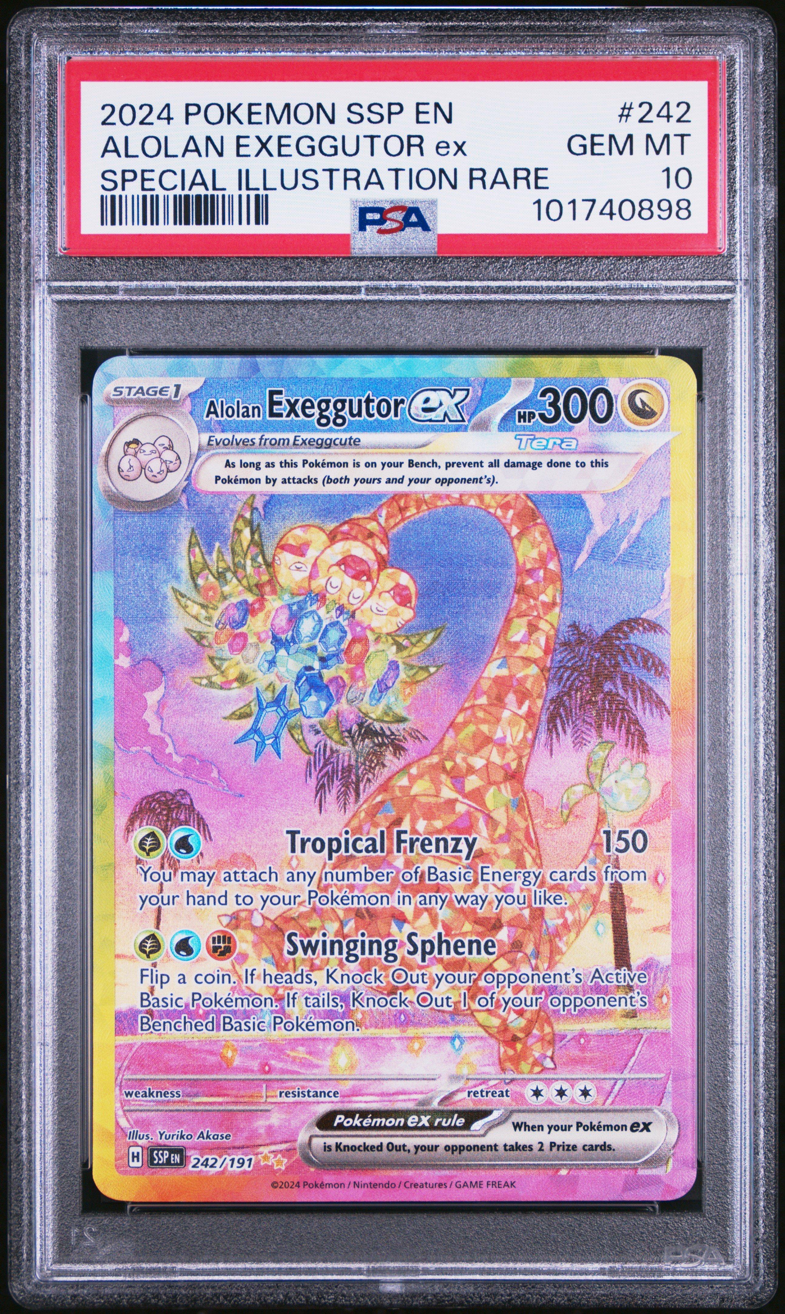 2024 Pokemon Ssp En-surging Sparks 242 Alolan Exeggutor Ex Special