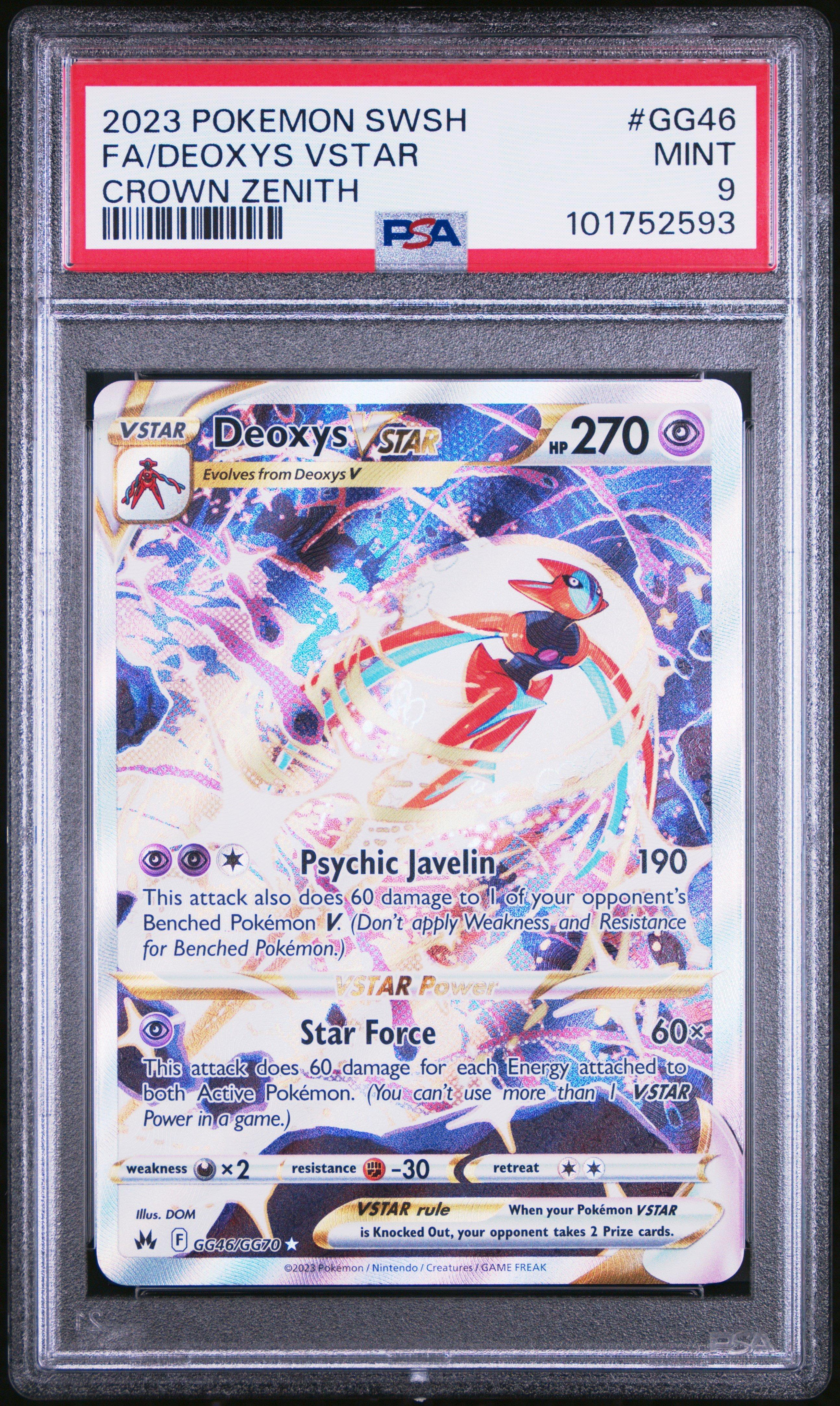 2023 Pokemon Sword And Shield Crown Zenith Gg46 Full Art/deoxys
