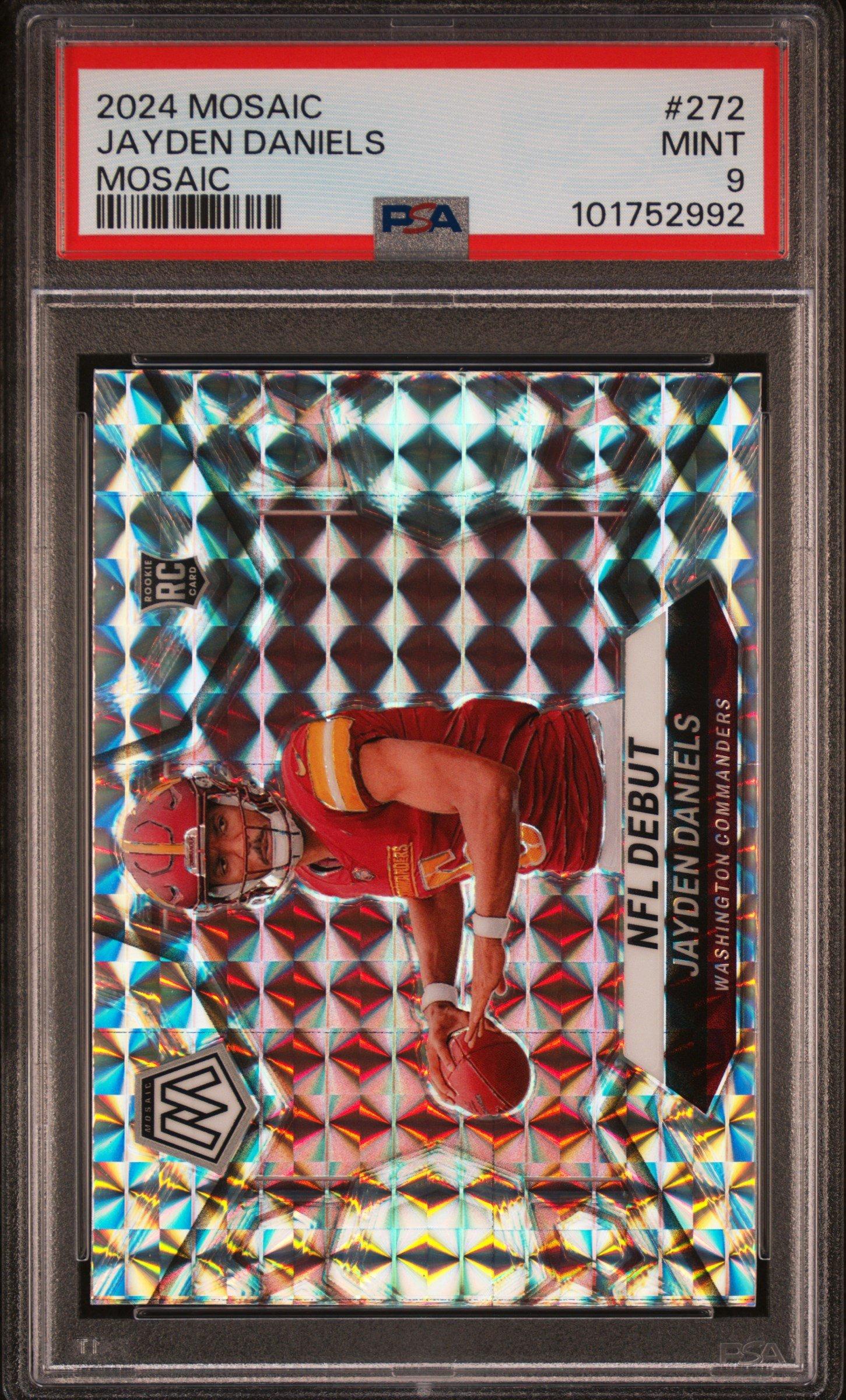 2024 Panini Mosaic 272 Jayden Daniels Mosaic PSA 9 Graded Card