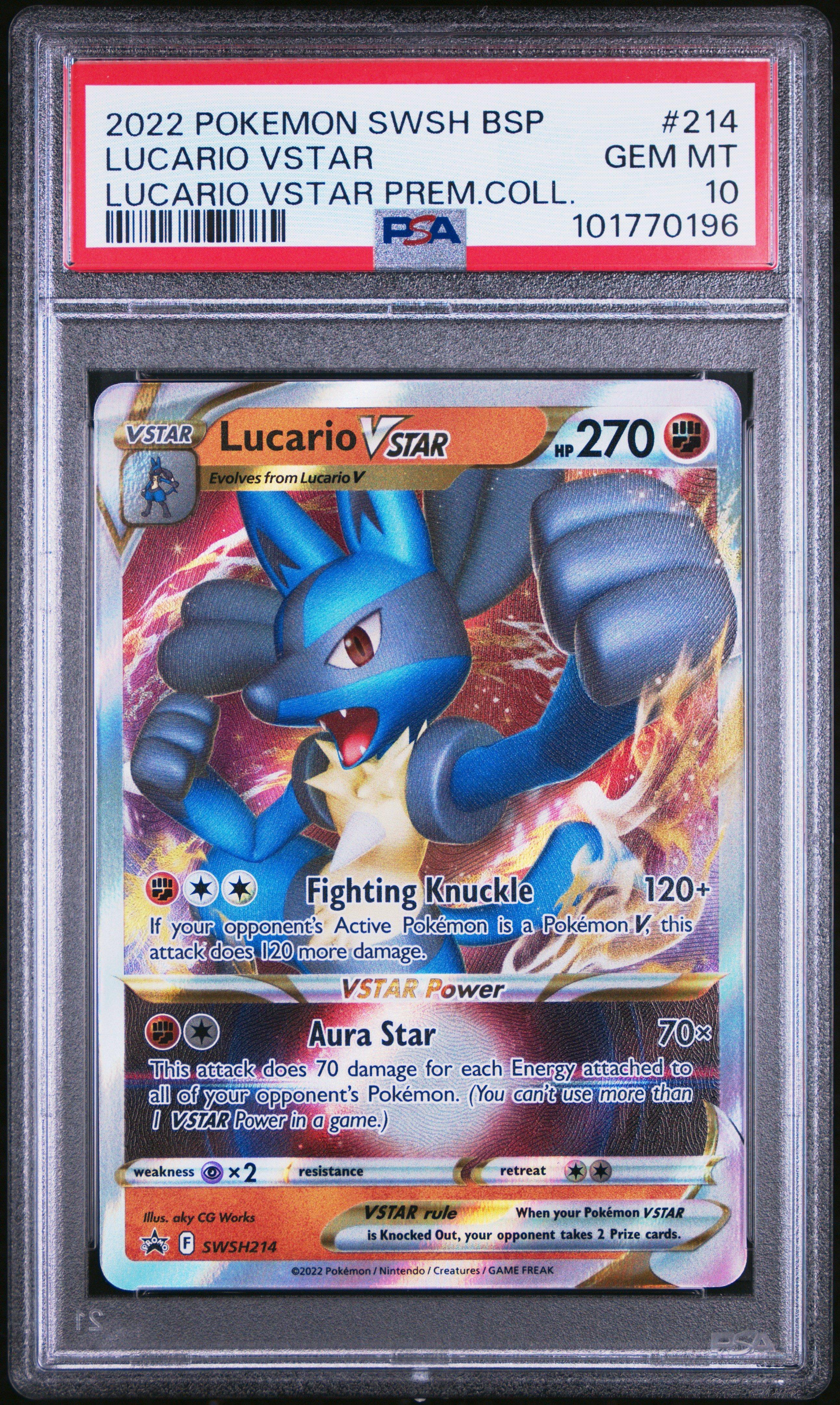 2022 Pokemon Swsh Black Star Promo 214 Lucario Vstar Lucario Vstar