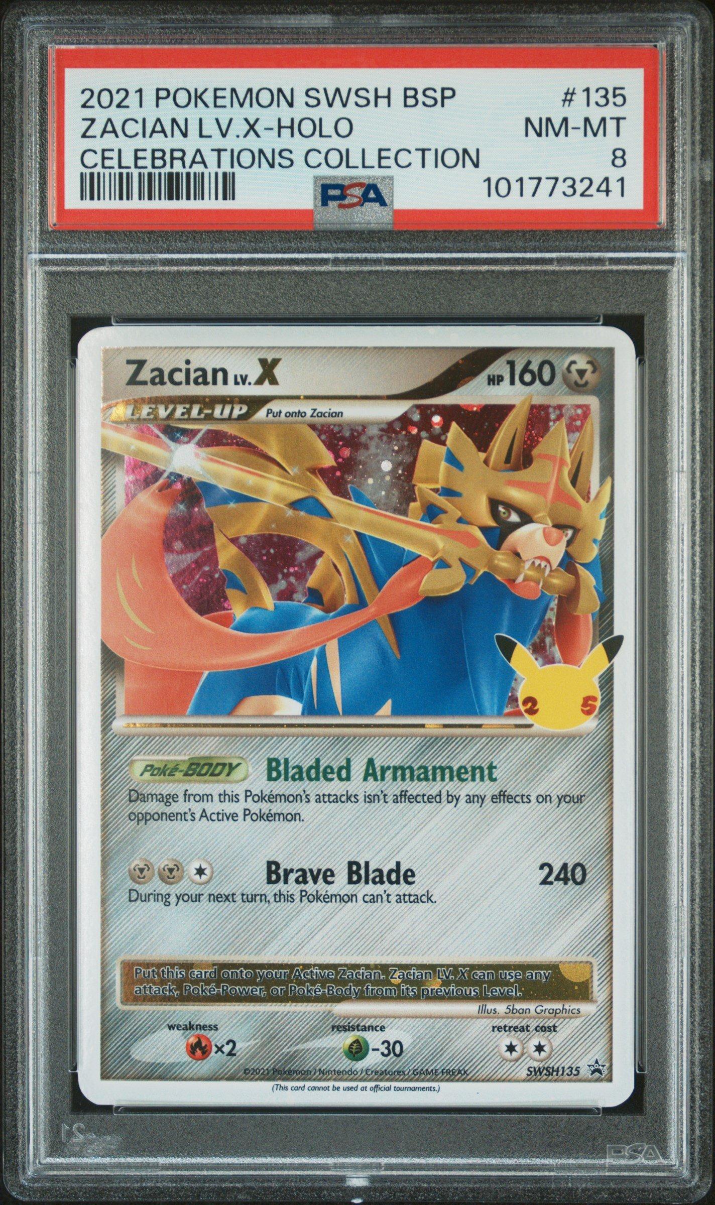 2021 Pokemon Swsh Black Star Promo 135 Zacian Lv.x-holo