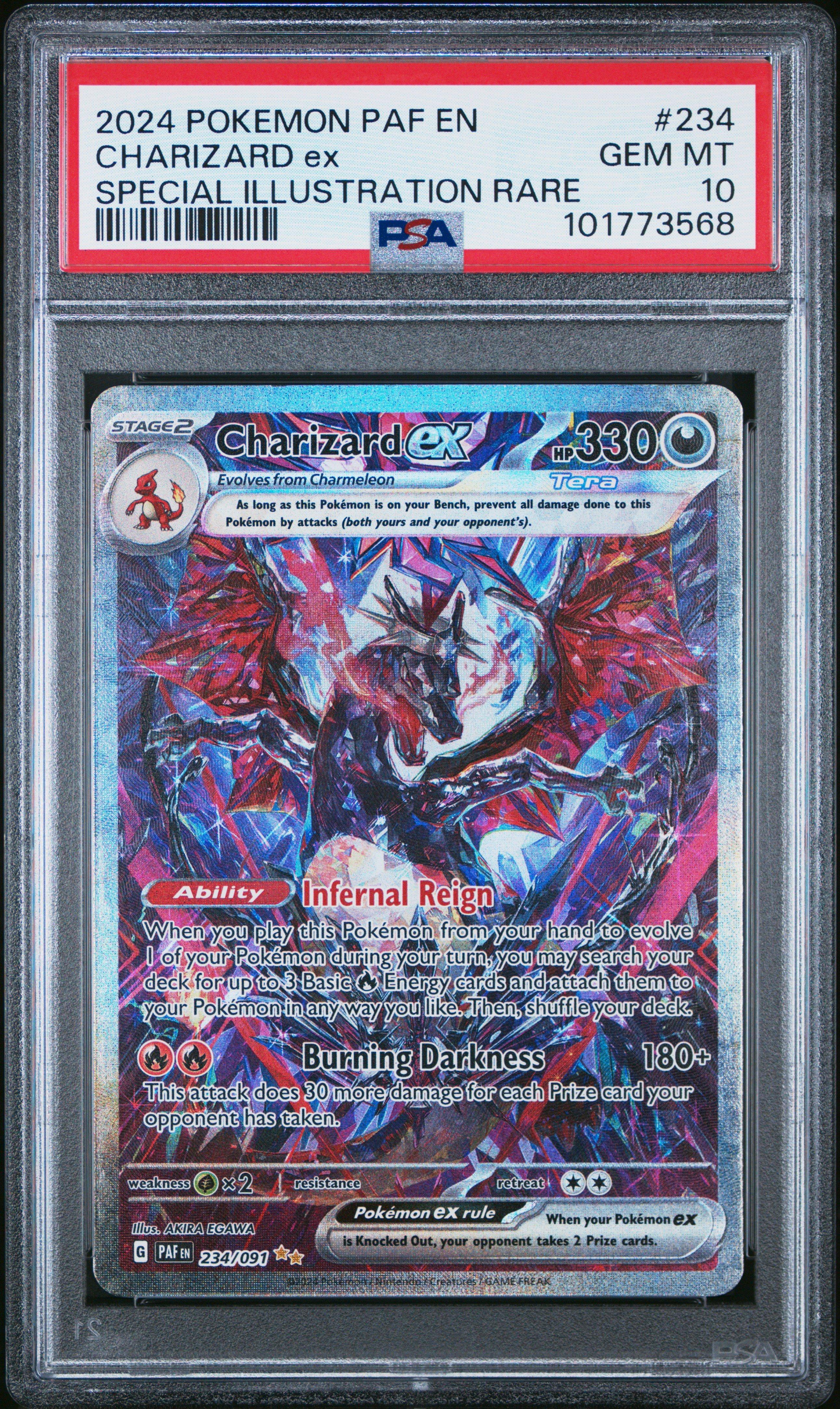 2024 Pokemon Paf En-paldean Fates 234 Charizard Ex Special