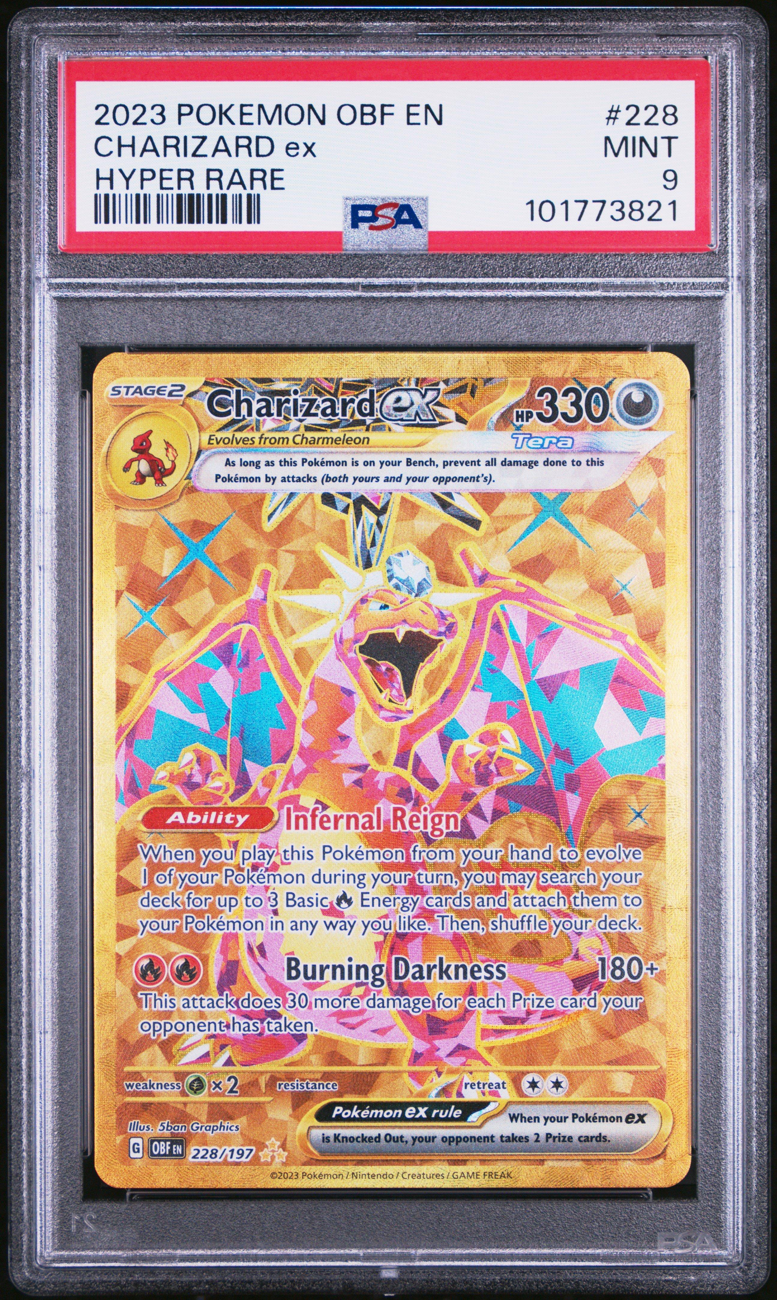 2023 Pokemon Obf En-obsidian Flames 228 Charizard Ex Hyper Rare PSA 9  Graded Card | GameStop