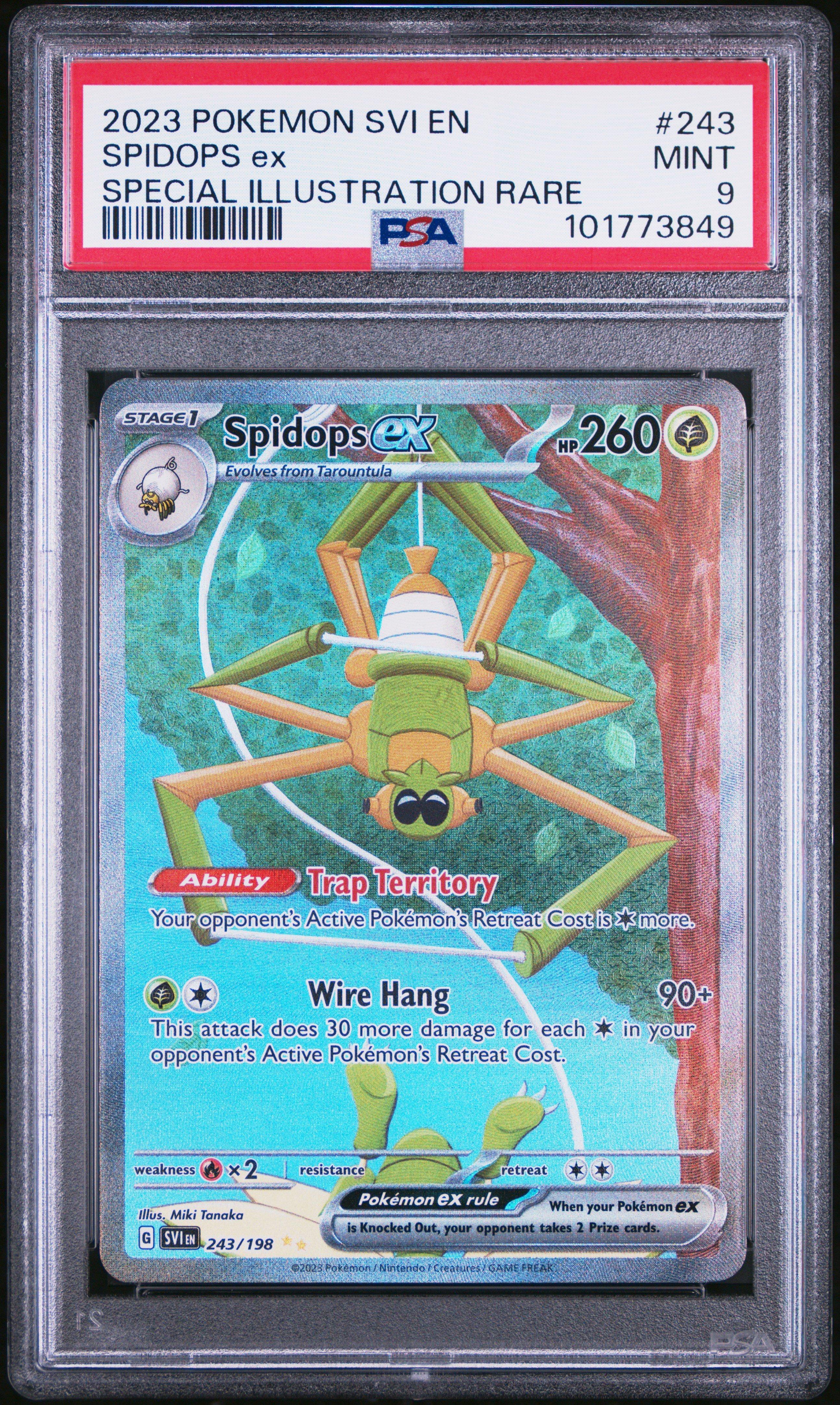 2023 Pokemon Svi En-scarlet & Violet 243 Spidops Ex Special Illustration Rare PSA 9