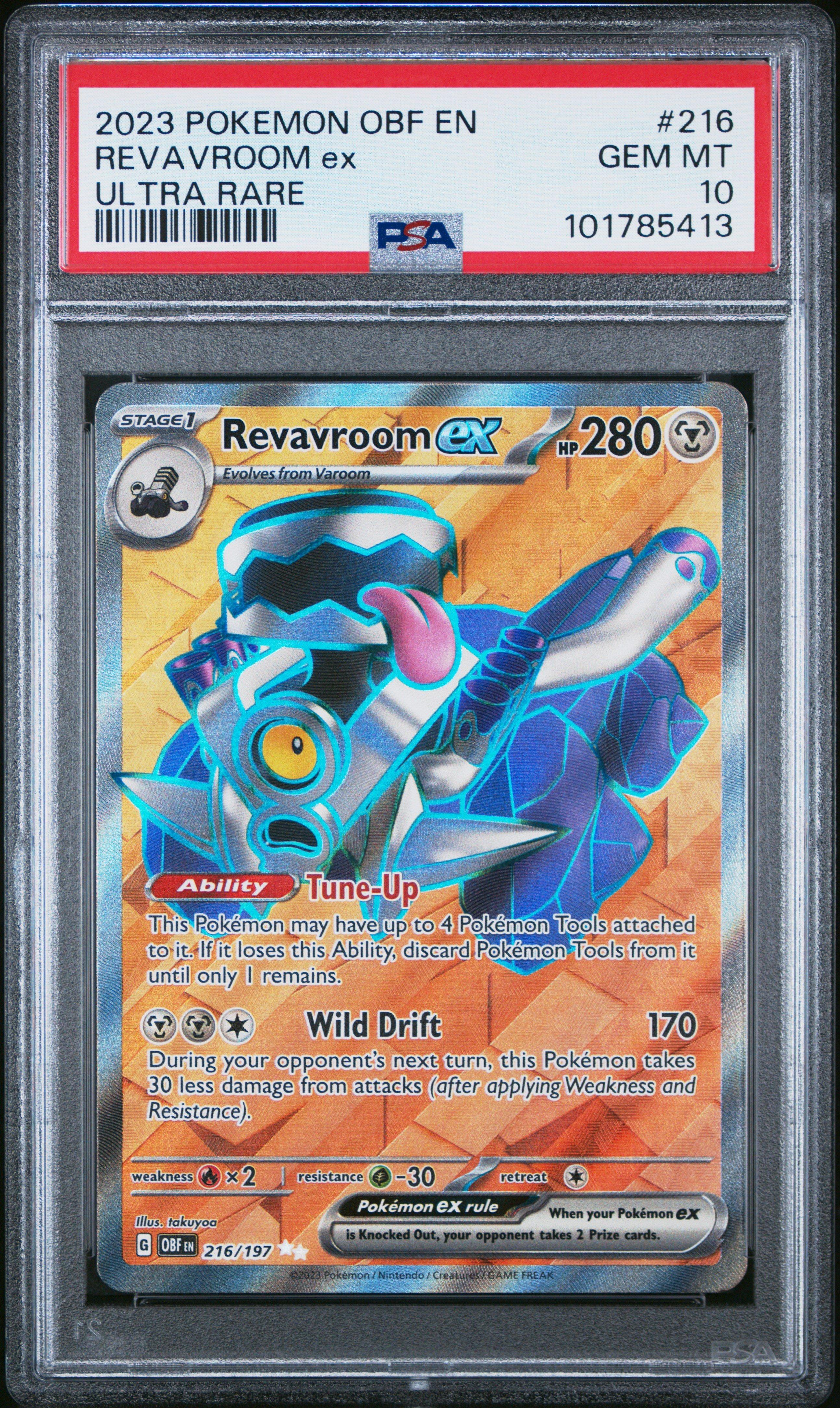 2023 Pokemon Obf En-obsidian Flames 216 Revavroom Ex Ultra Rare PSA