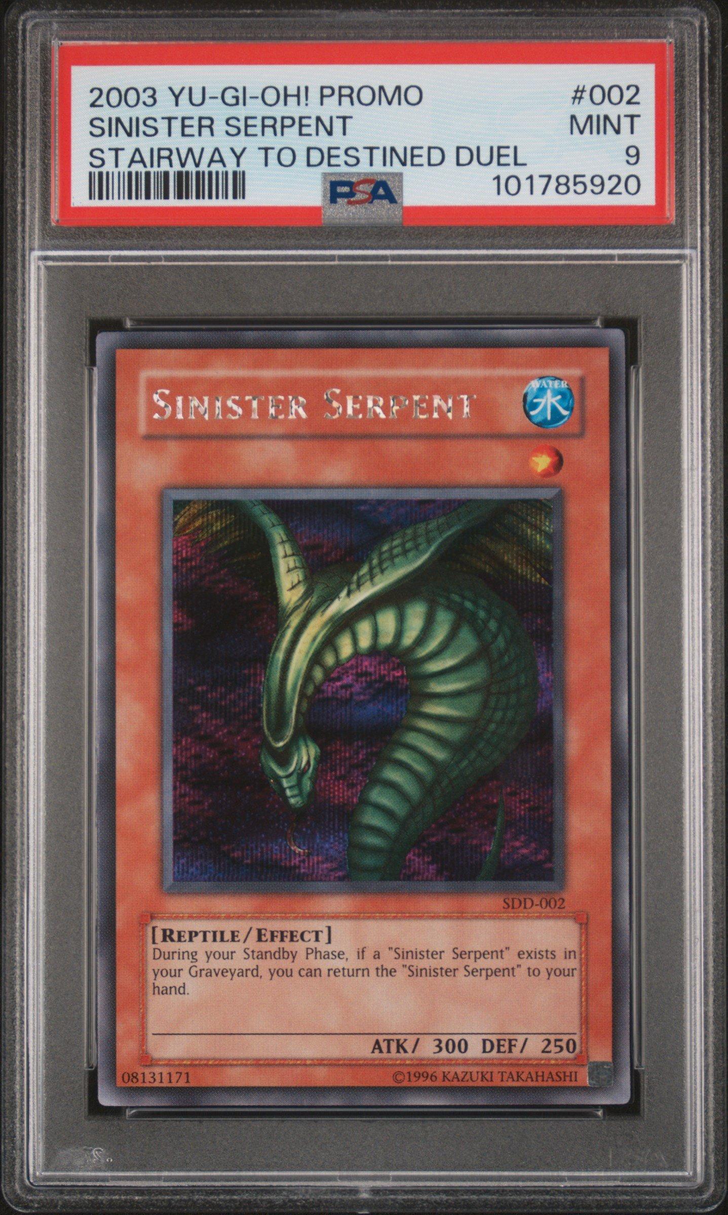 2003 Yu-gi-oh! Promo 002 Sinister Serpent Stairway To Destined Duel PSA 9