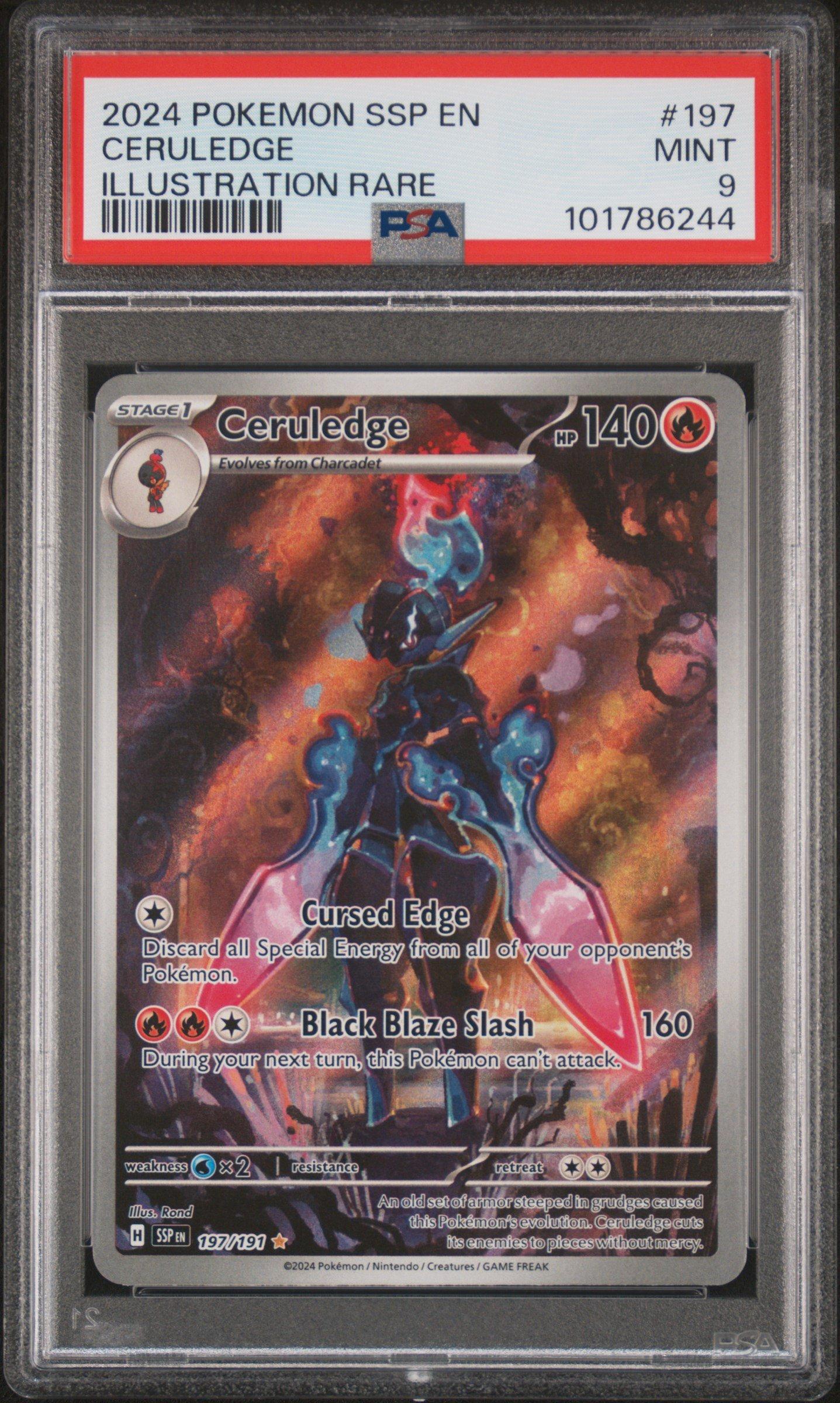 2024 Pokemon Ssp En-surging Sparks 197 Ceruledge Illustration Rare PSA
