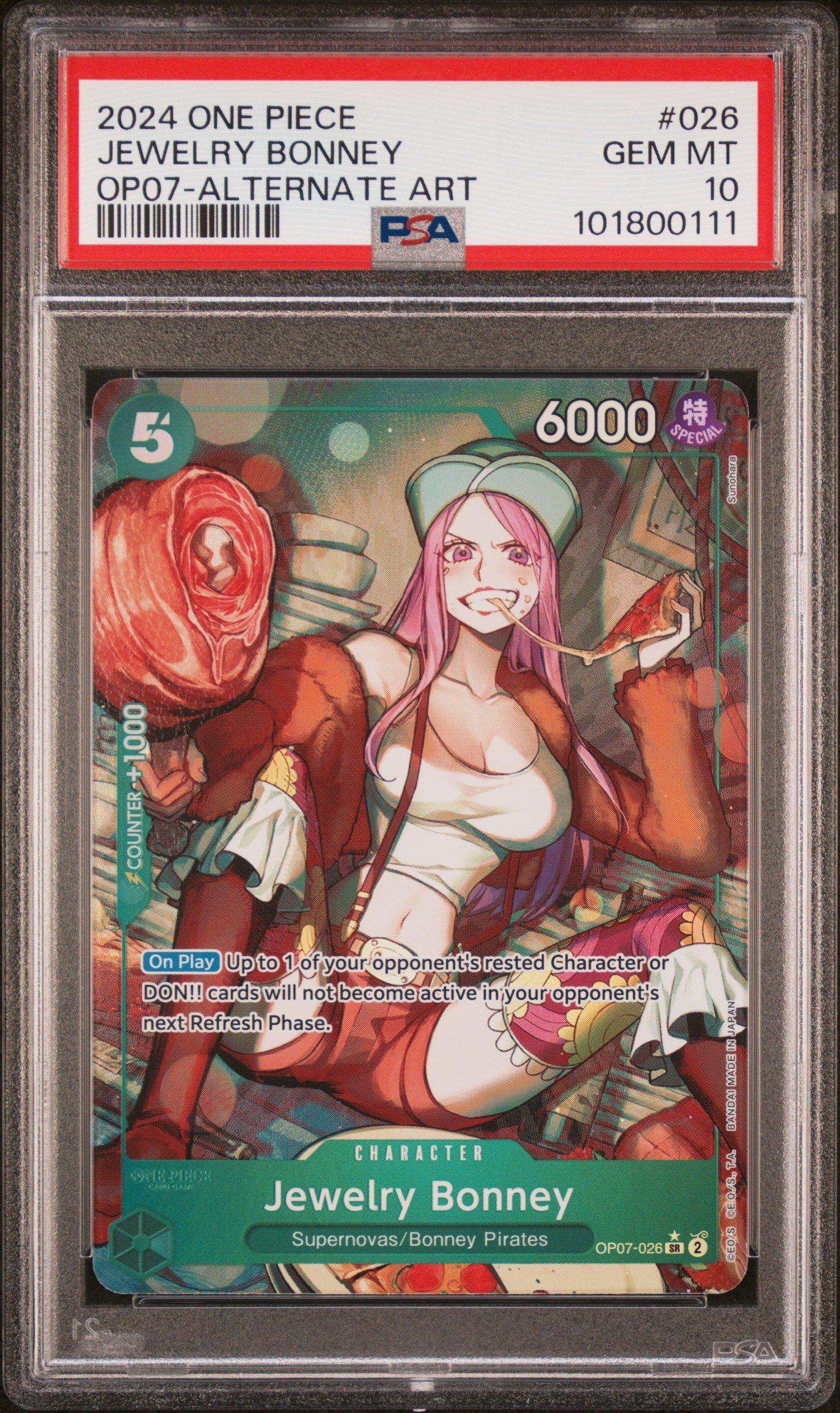 2024 One Piece Jewelry Bonney OP08 Alt Art #105 PSA 10