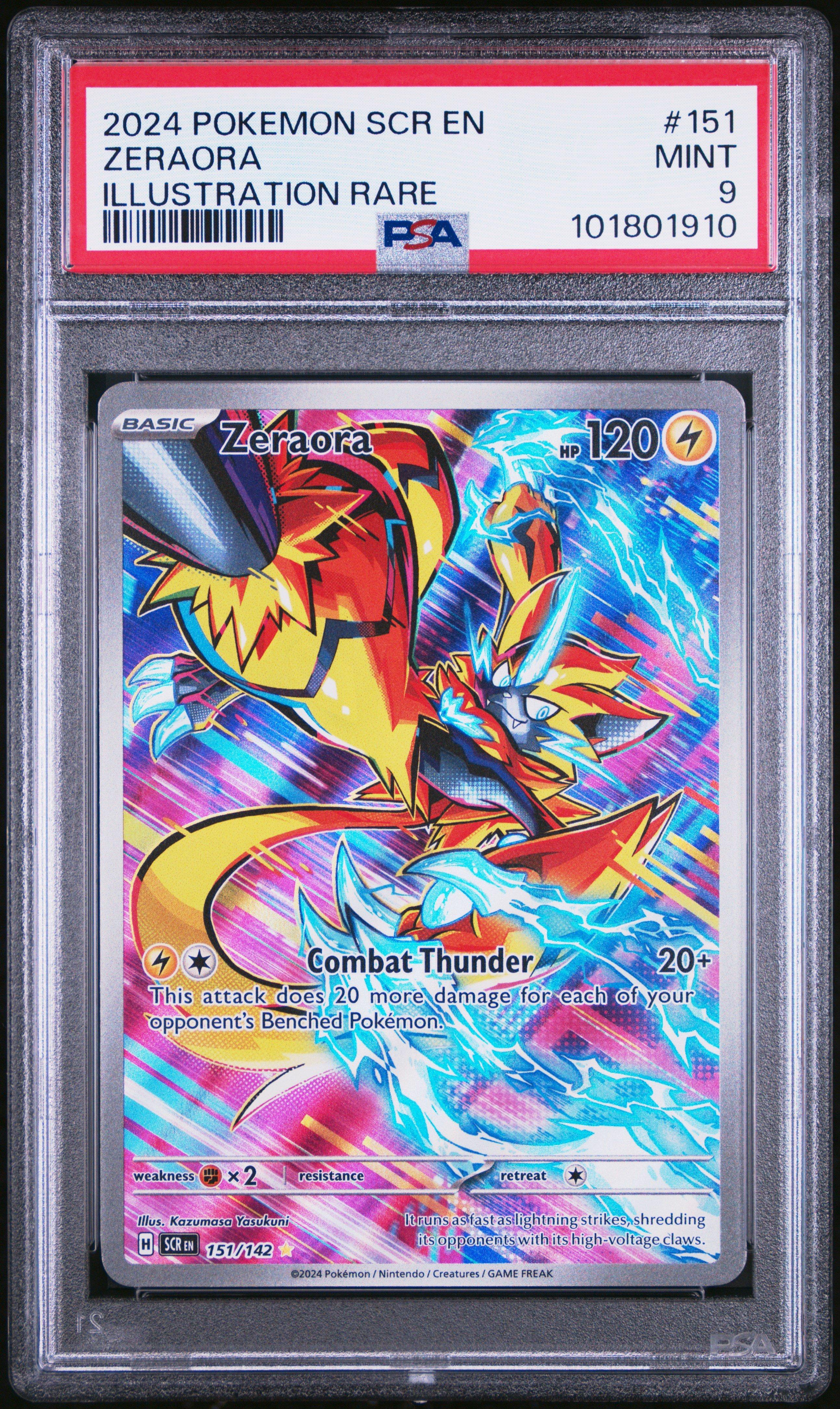 2024 Pokemon Scr En-stellar Crown 151 Zeraora Illustration Rare PSA 9  Graded Card | GameStop