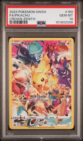2023 Pokemon Sword And Shield Crown Zenith 160 Full Art/pikachu
