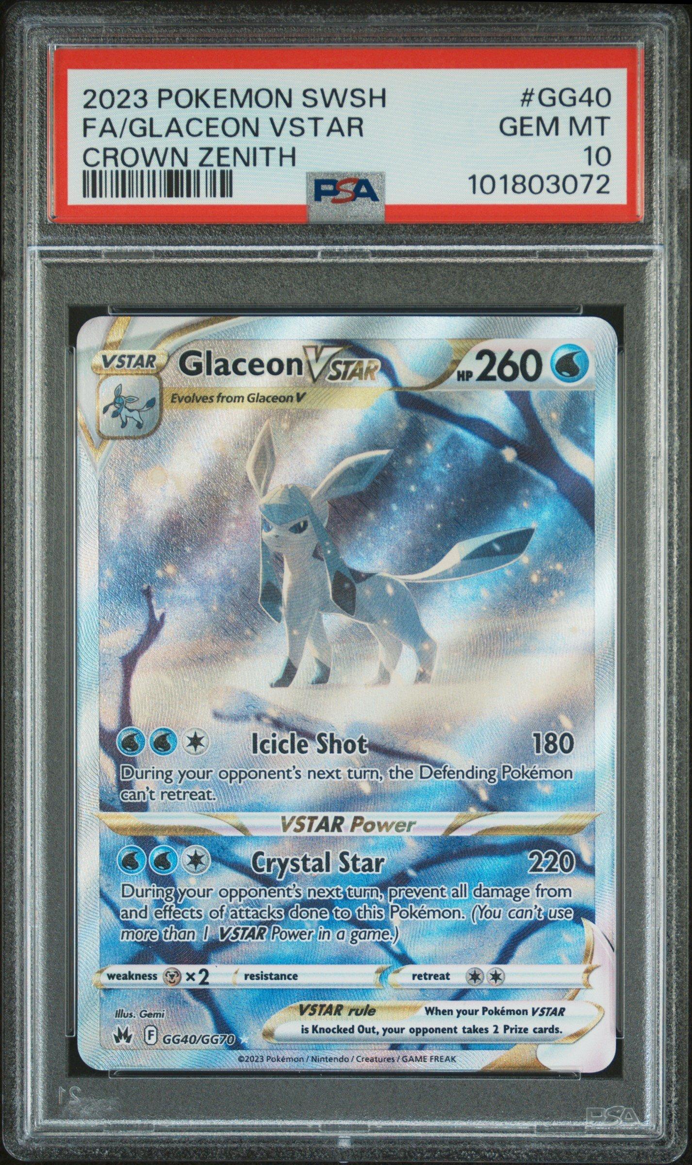 2023 Pokemon Sword And Shield Crown Zenith Gg40 Full Art/glaceon