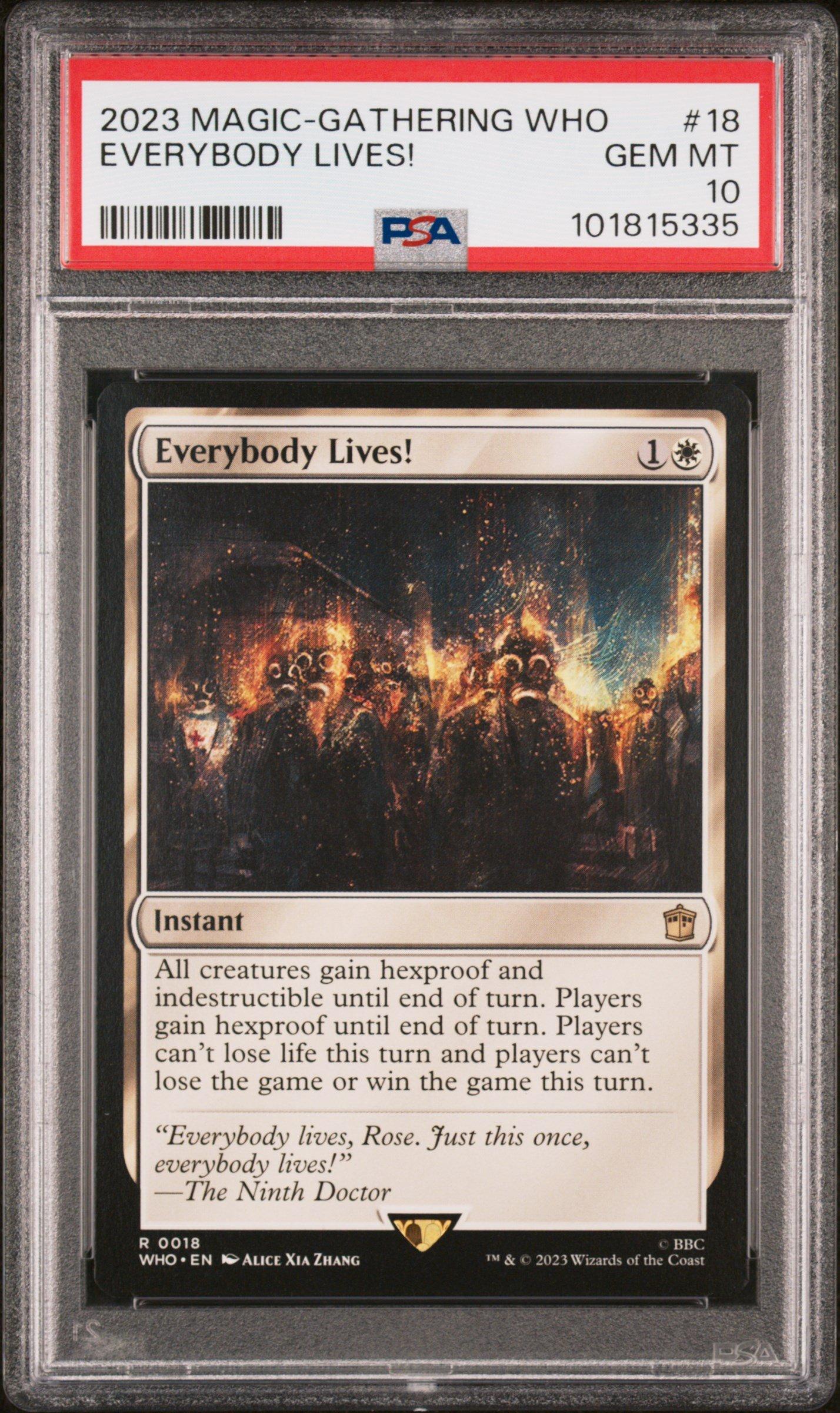 2023 Magic The Gathering Doctor Who 18 Everybody Lives! PSA 10