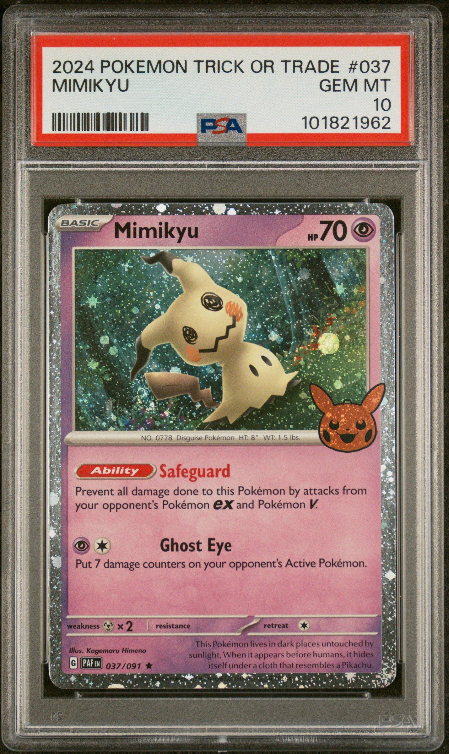 2024 Pokemon Trick Or Trade 037 Mimikyu PSA 10 Graded Card | GameStop