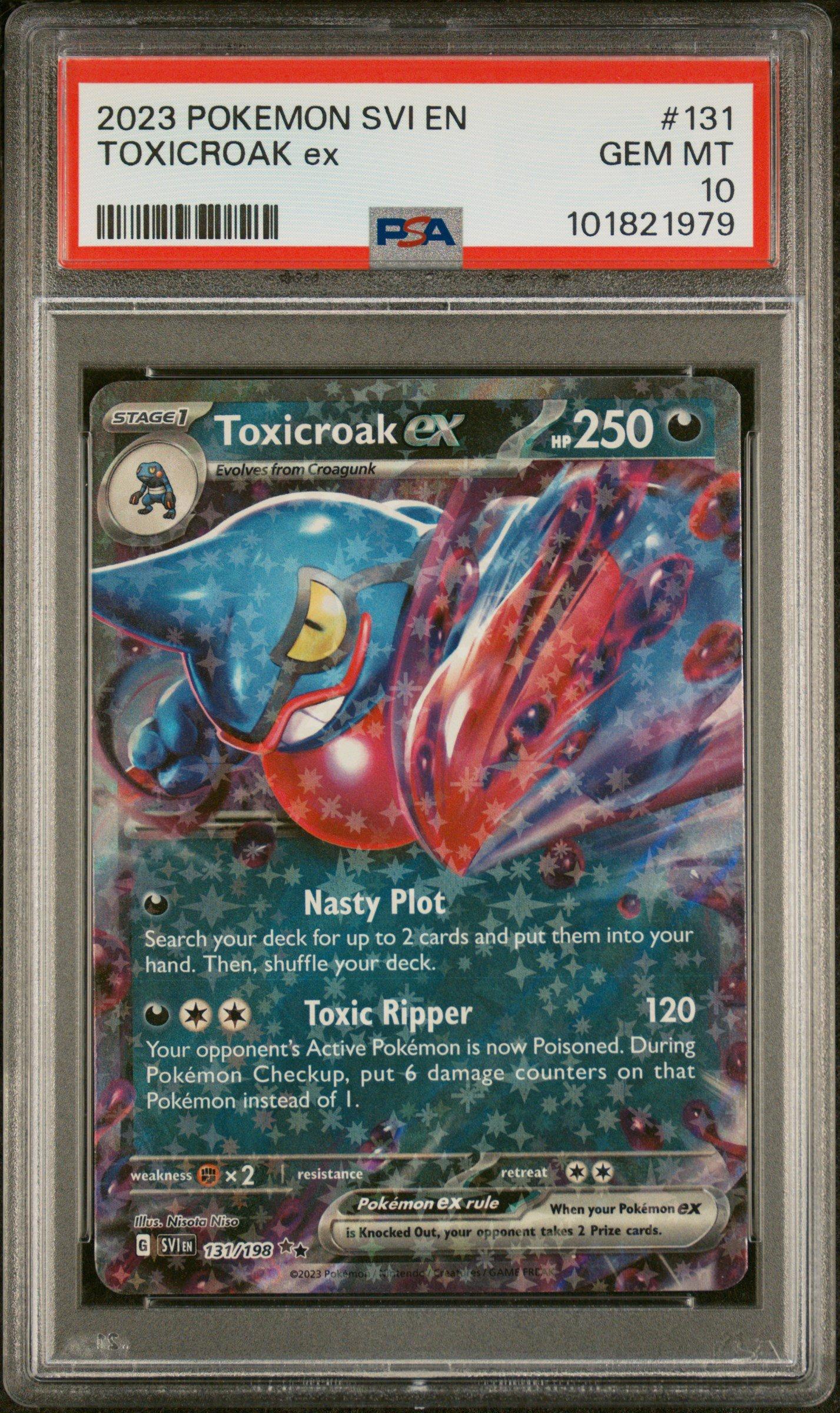 2023 Pokemon Svi En-scarlet & Violet 131 Toxicroak Ex PSA