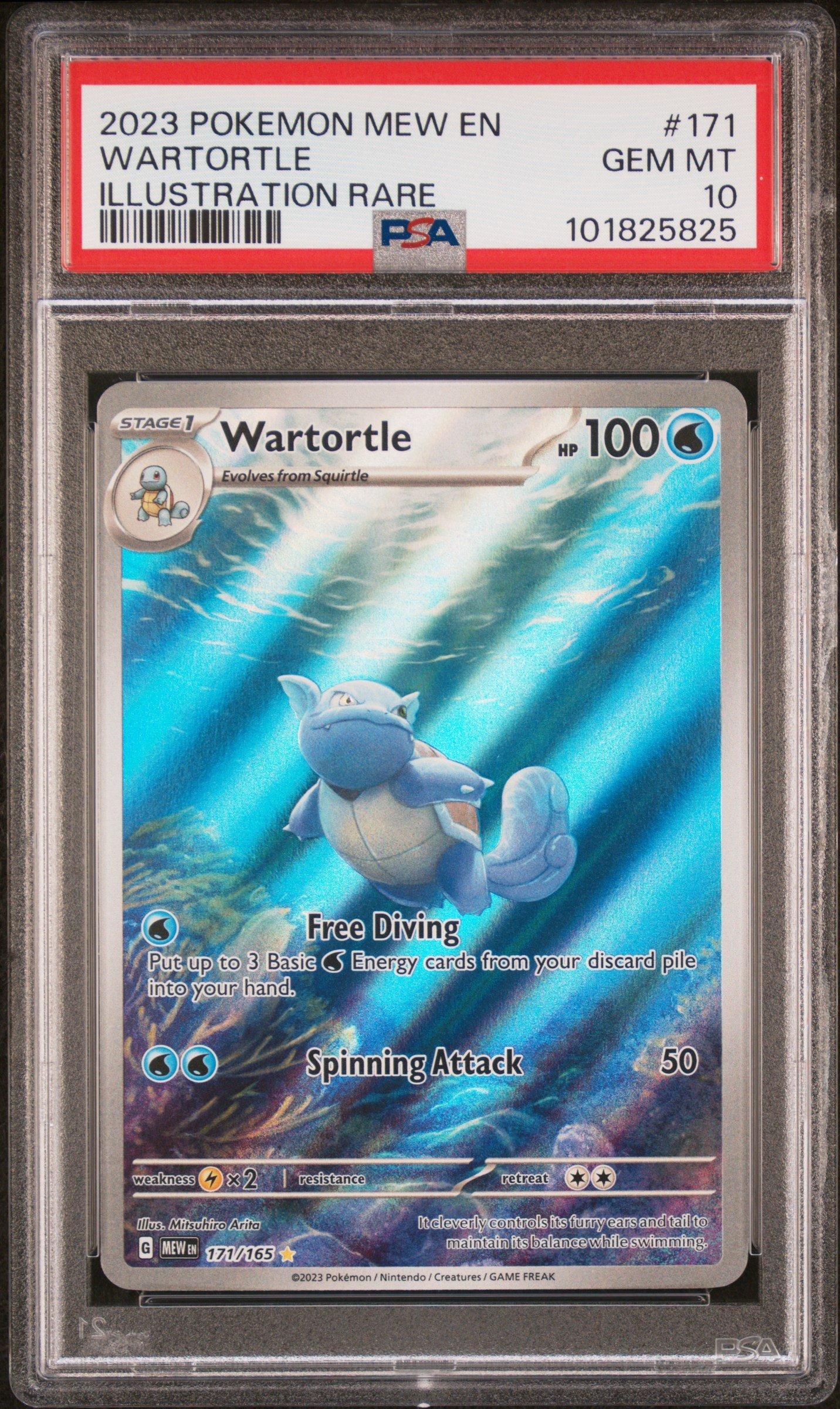 2023 Pokemon Mew En-151 171 Wartortle Illustration Rare PSA 10 Graded Card  | GameStop