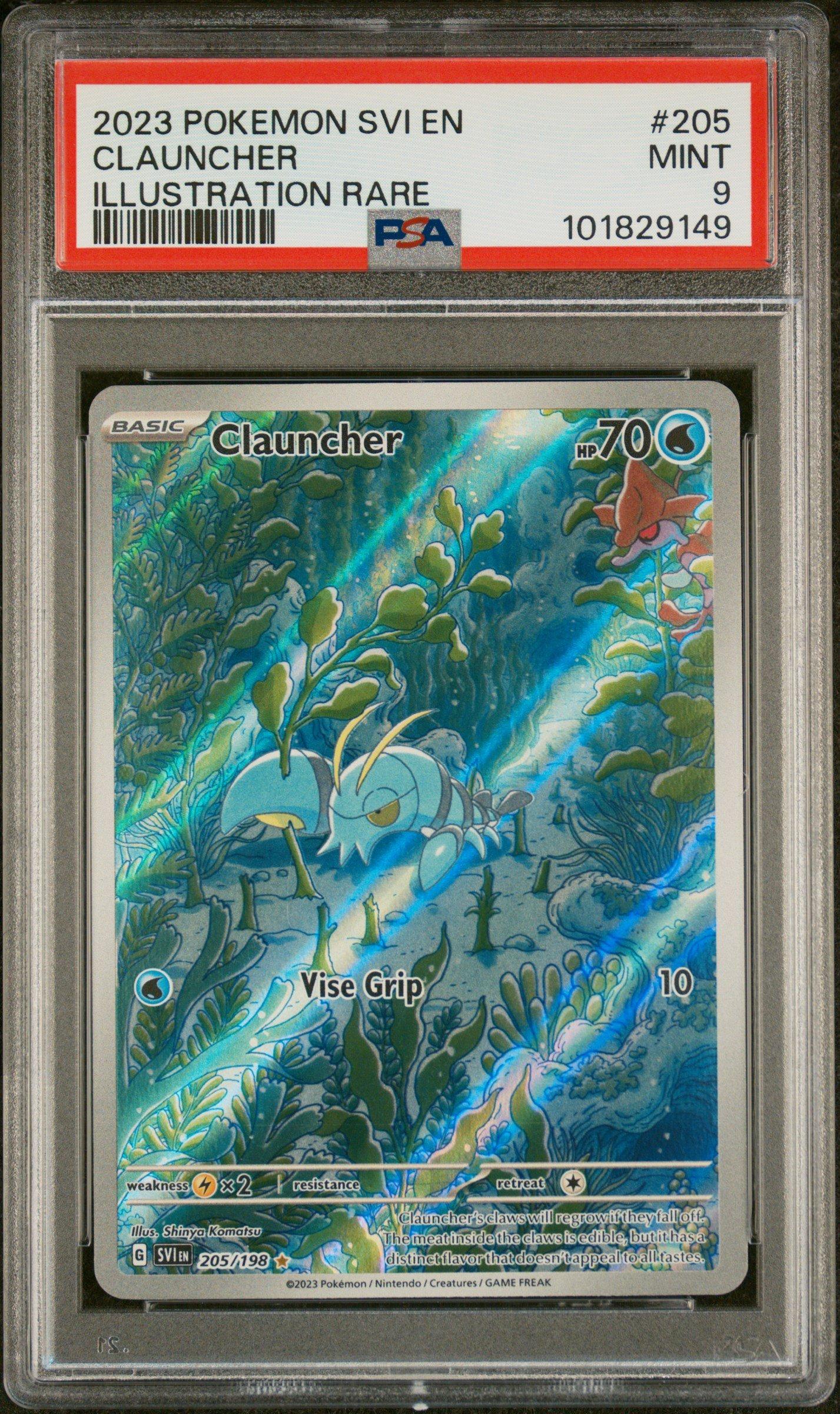 2023 Pokemon Svi En-scarlet & Violet 205 Clauncher Illustration Rare PSA