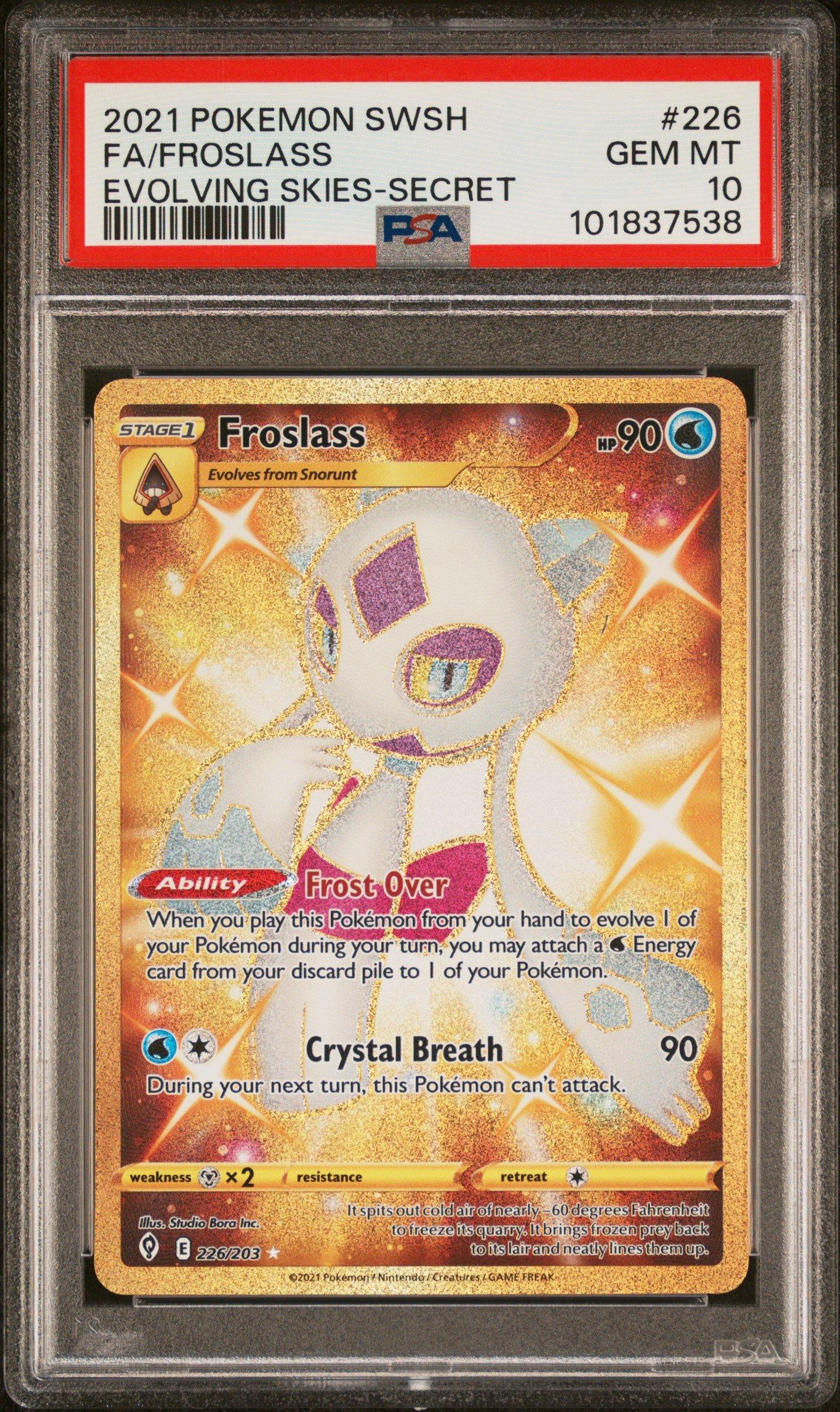 2021 Pokemon Sword & Shield Evolving Skies 226 Full Art/froslass Secret PSA