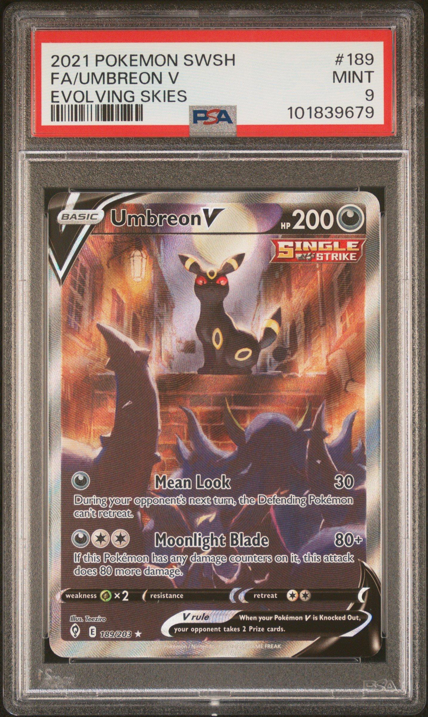 2021 Pokemon Sword & Shield Evolving Skies 189 Full Art/umbreon V