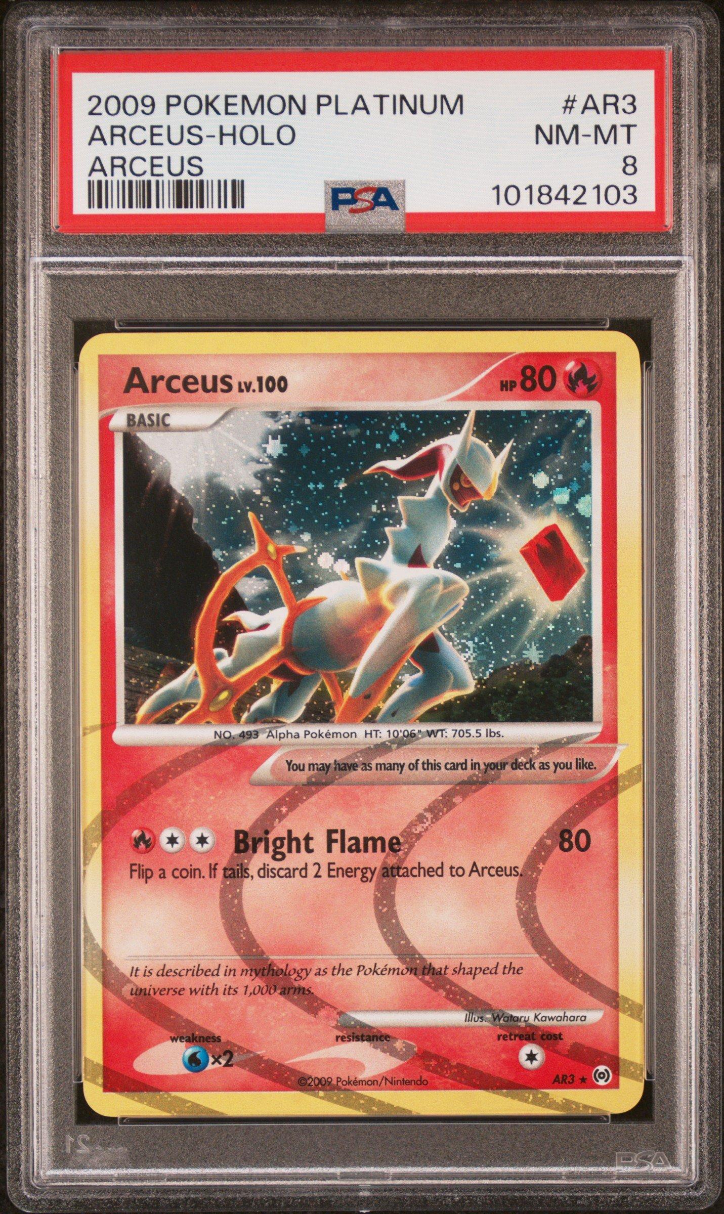 2009 Pokemon Platinum Arceus Ar3 Arceus-holo PSA 8