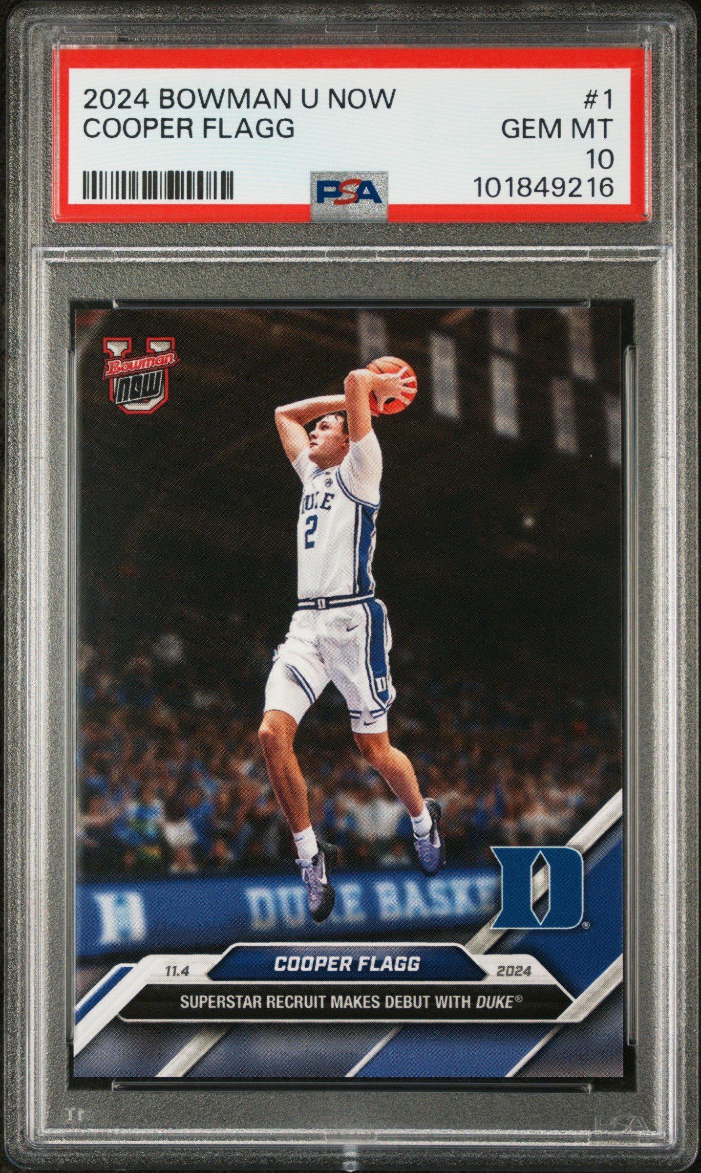 2024-25 Bowman U Now 1 Cooper Flagg PSA 10