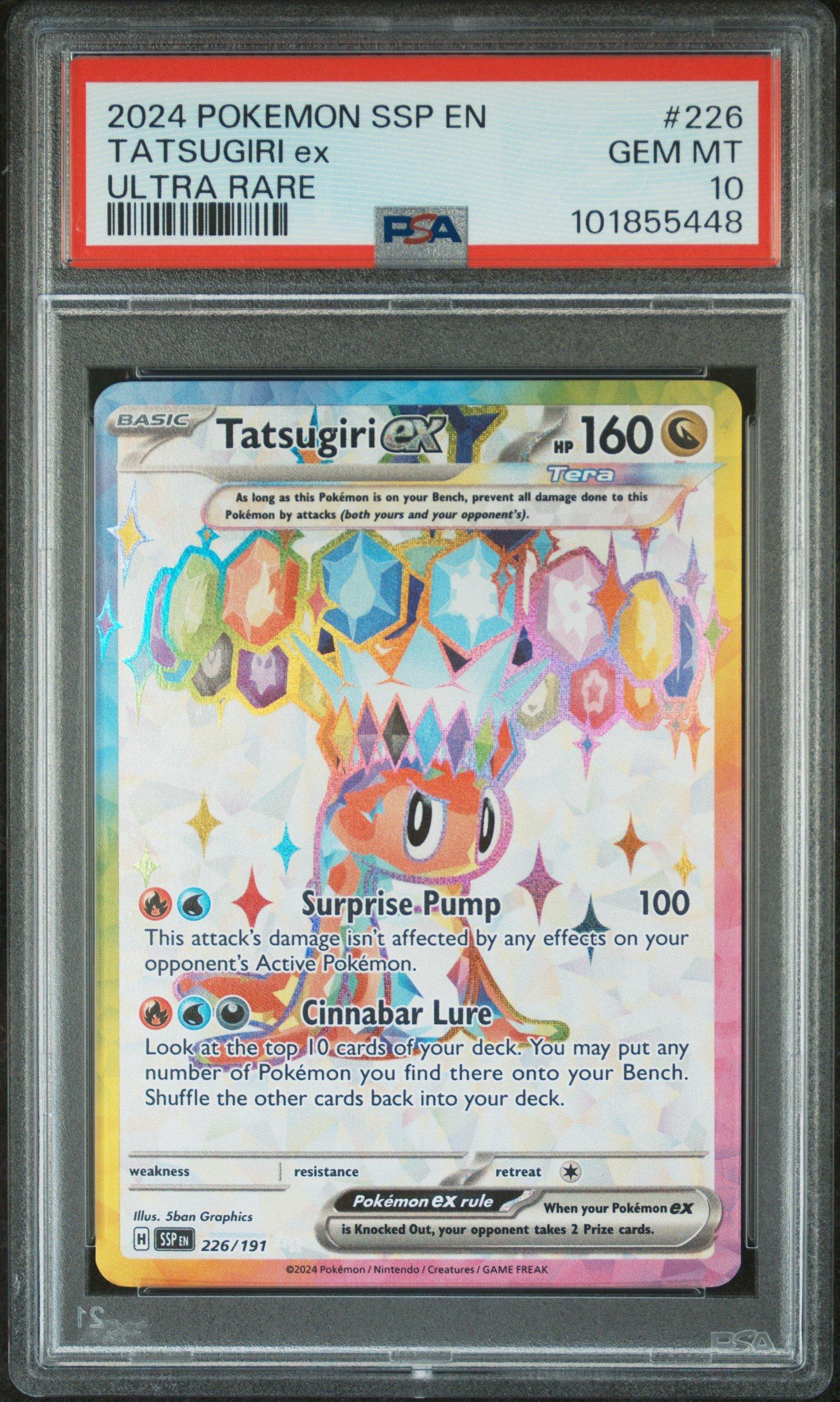 2024 Pokemon Ssp En-surging Sparks 226 Tatsugiri Ex Ultra Rare PSA