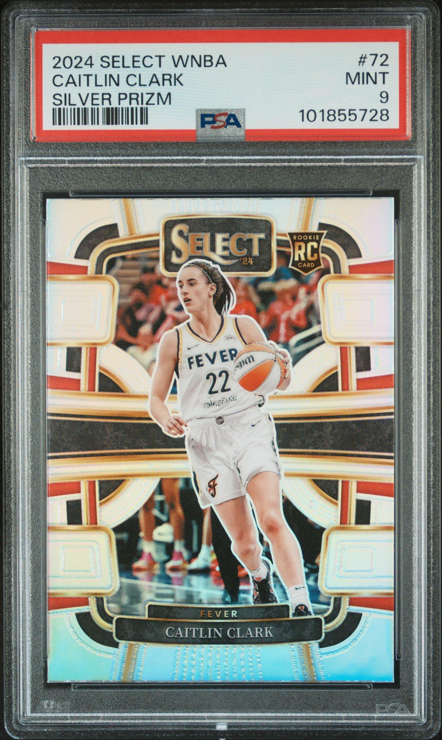 2024 Panini Select Wnba 72 Caitlin Clark Silver Prizm PSA