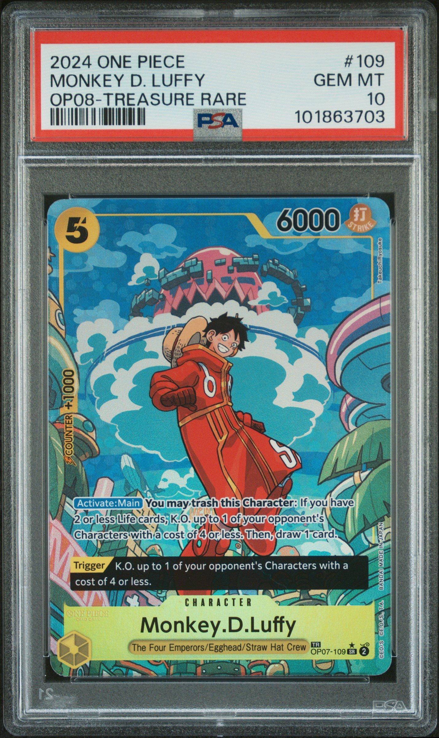 2024 One Piece Op08-two Legends 109 Monkey D. Luffy Treasure Rare