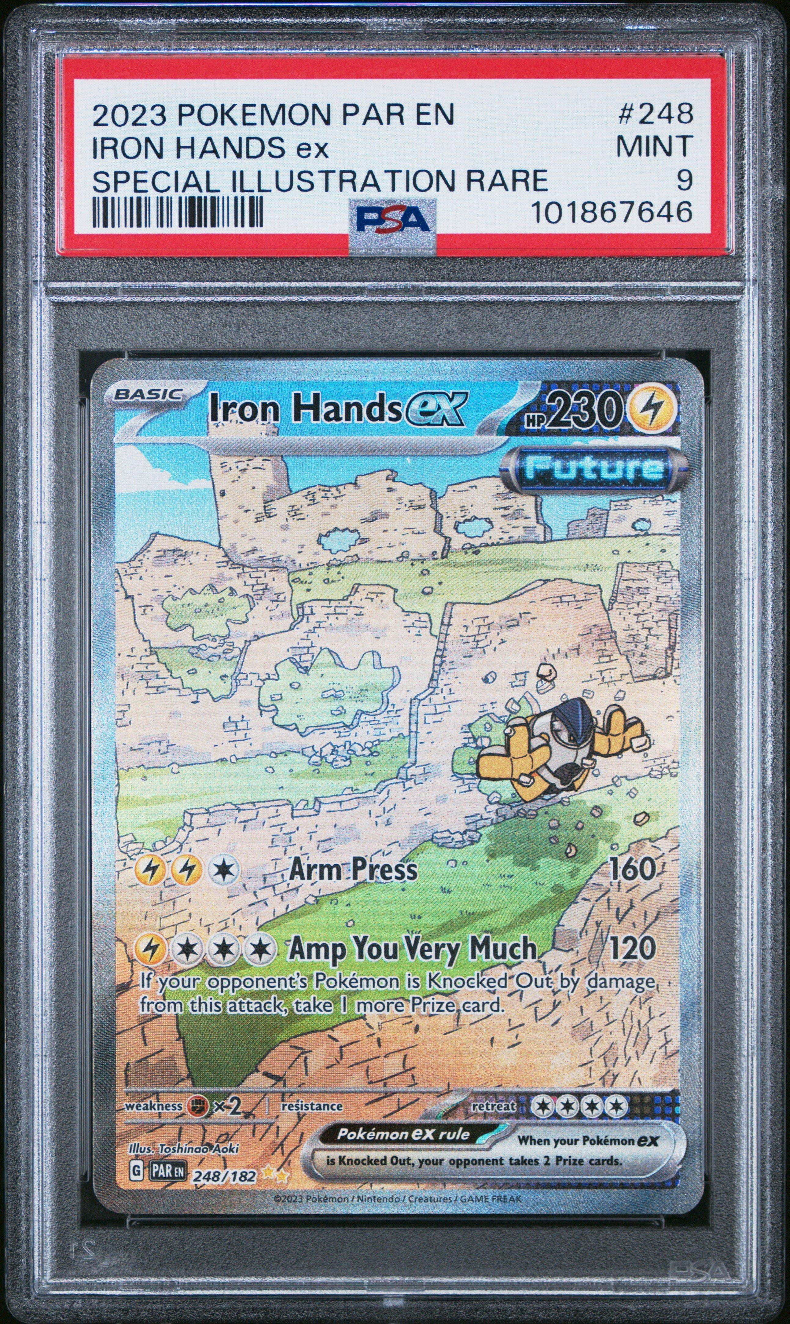 2023 Pokemon Par En-paradox Rift 248 Iron Hands Ex Special Illustration Rare PSA