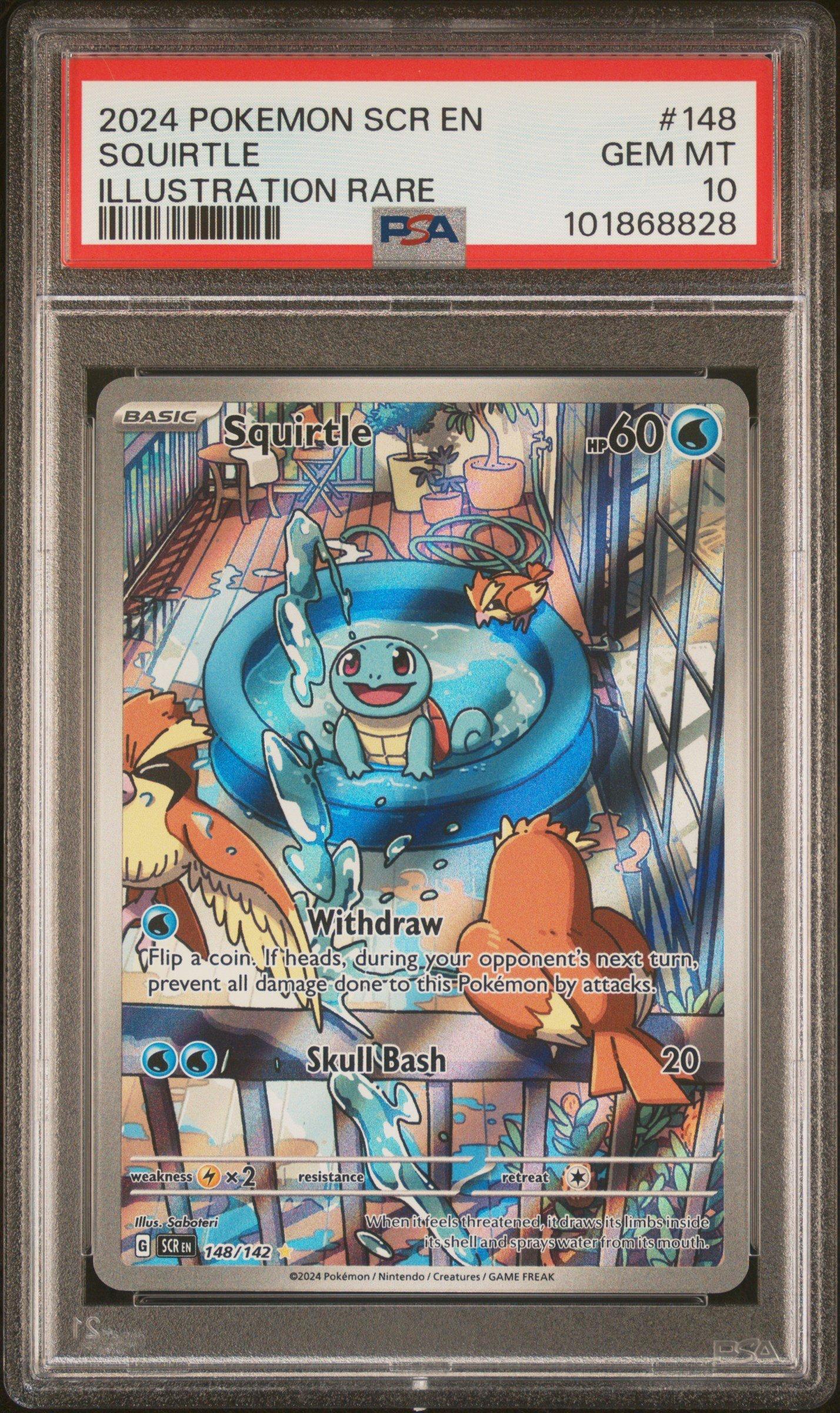 2024 Pokemon Scr En-stellar Crown 148 Squirtle Illustration Rare PSA 10  Graded Card | GameStop