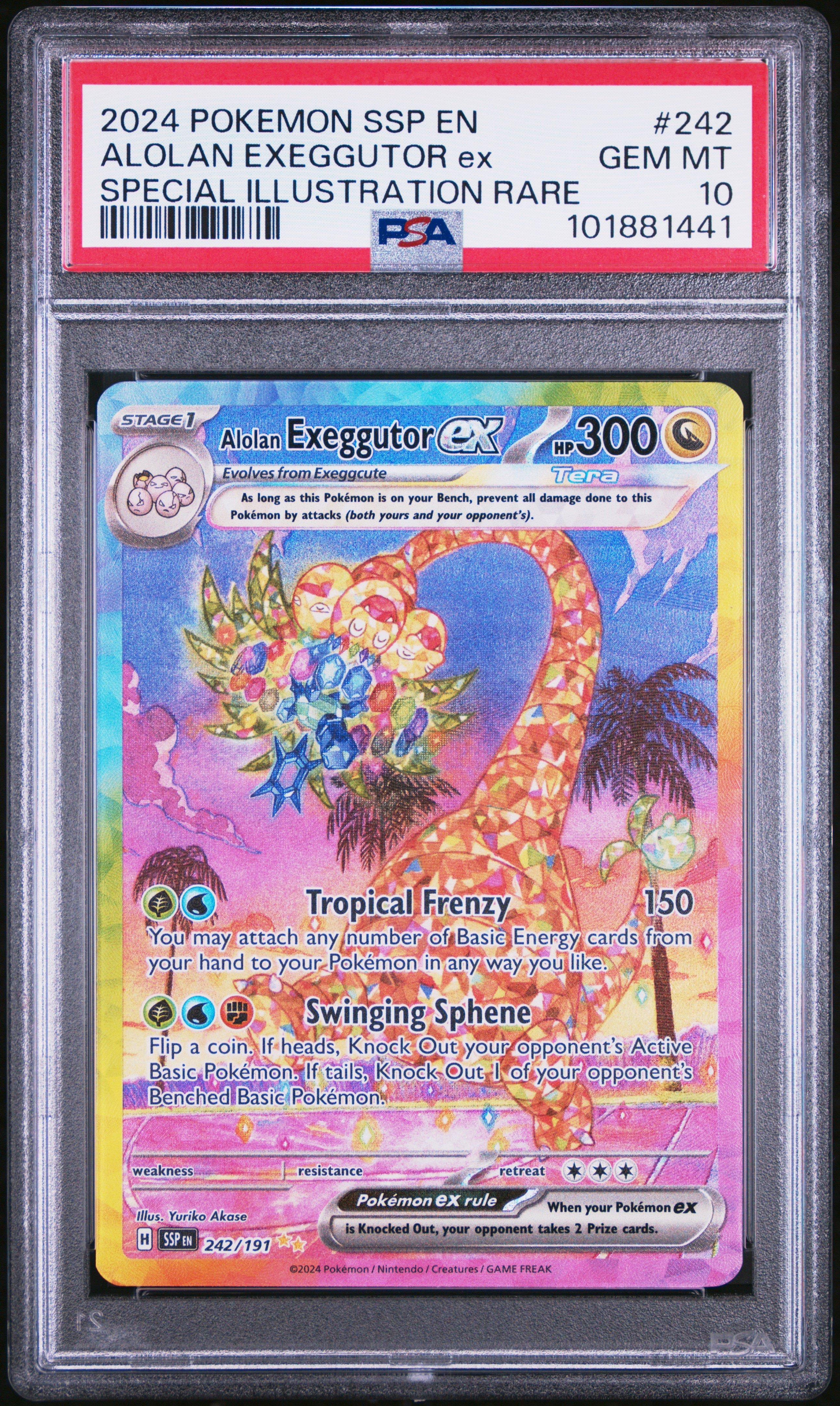 2024 Pokemon Ssp En-surging Sparks 242 Alolan Exeggutor Ex Special