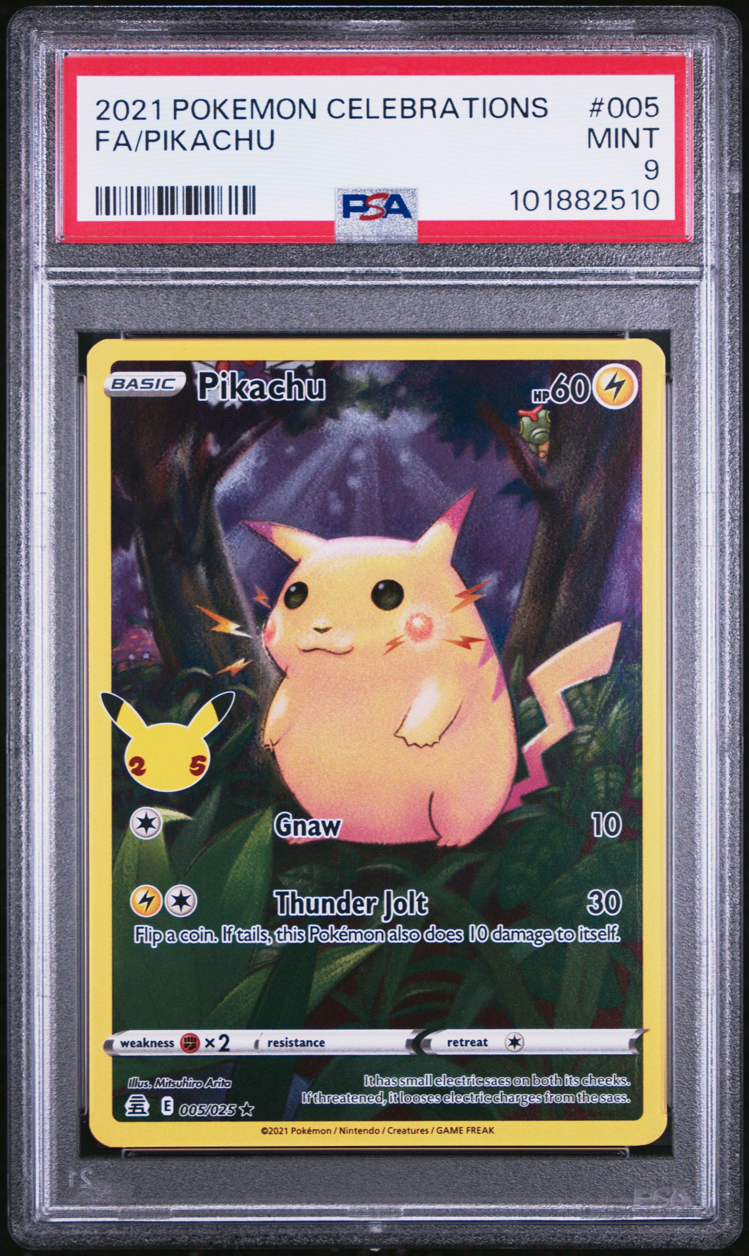 2021 Pokemon Celebrations 005 Full Art/pikachu PSA