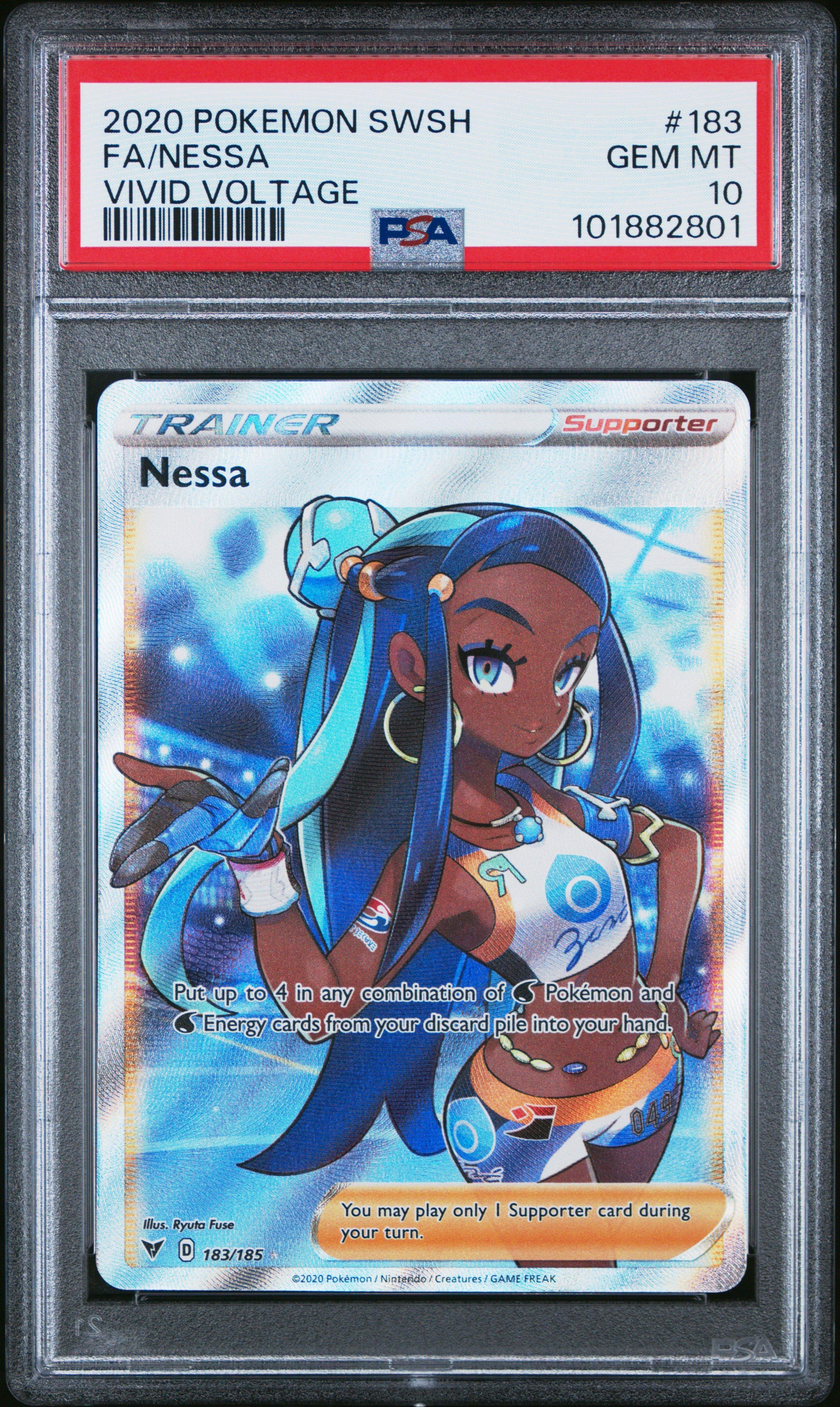 2020 Pokemon Sword & Shield Vivid Voltage 183 Full Art/nessa PSA