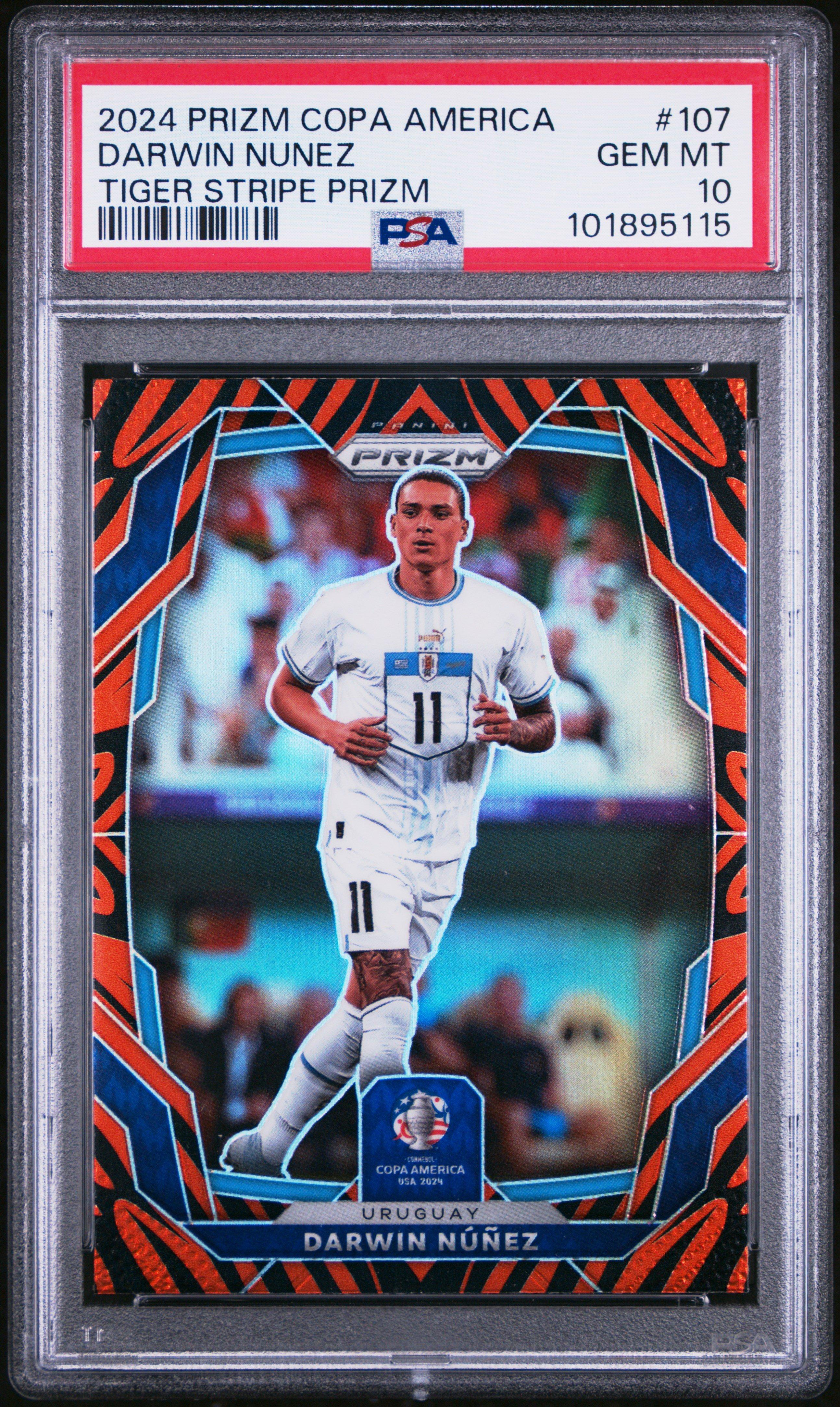 2024 Panini Prizm Conmebol Copa America 107 Darwin Nunez Tiger