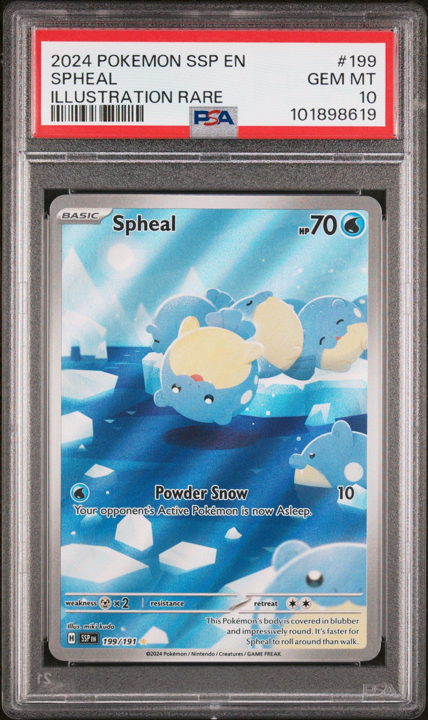 2024 Pokemon Ssp En-surging Sparks 199 Spheal Illustration Rare