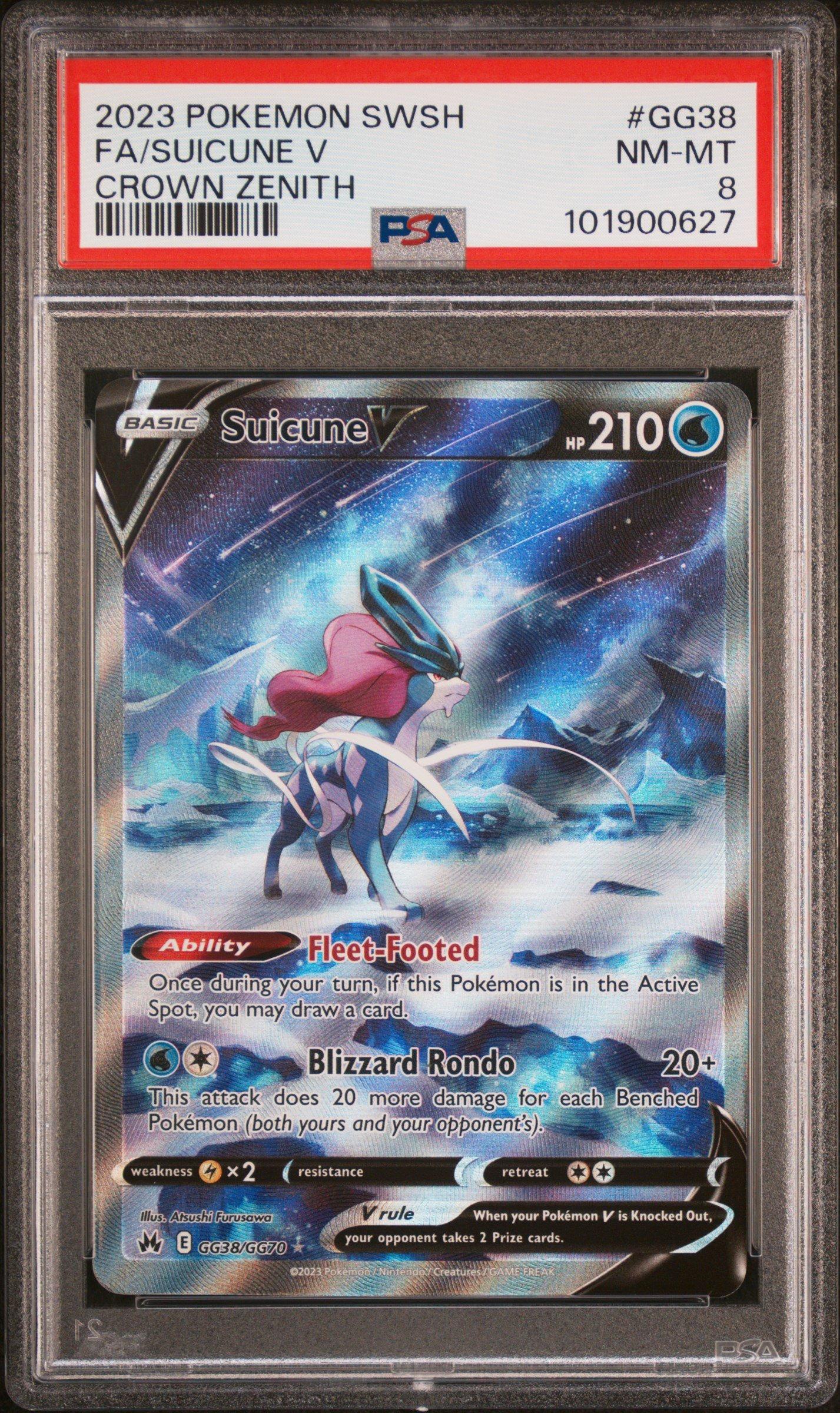 2023 Pokemon Sword And Shield Crown Zenith Gg38 Full Art/suicune V