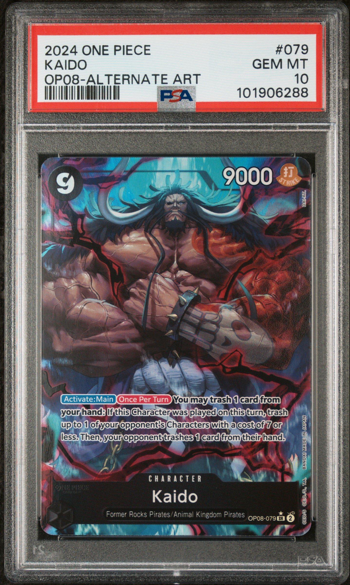 2024 One Piece Op08-two Legends 079 Kaido Alternate Art PSA 10