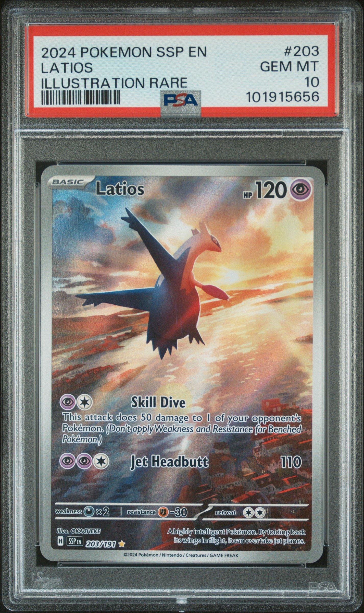 2024 Pokemon Ssp En-surging Sparks 203 Latios Illustration
