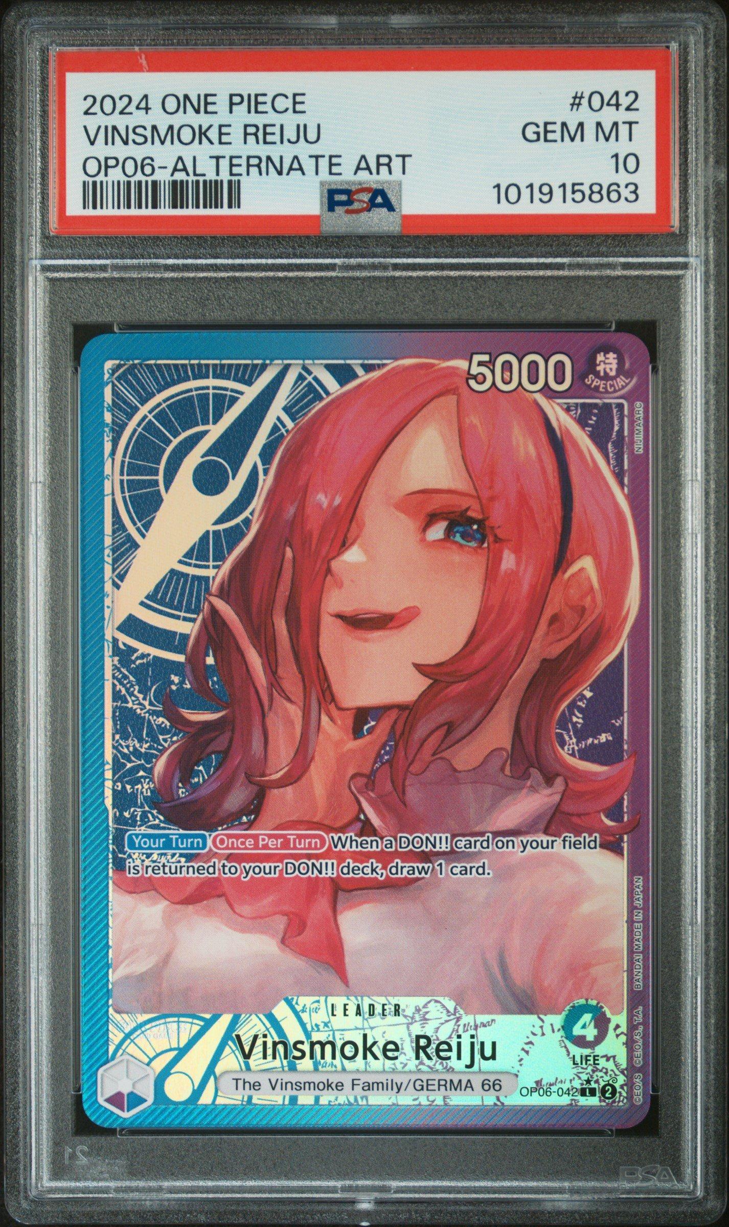 2024 One Piece Wings Of The Captain 042 Vinsmoke Reiju Alternate Art PSA 10  Graded Card | GameStop