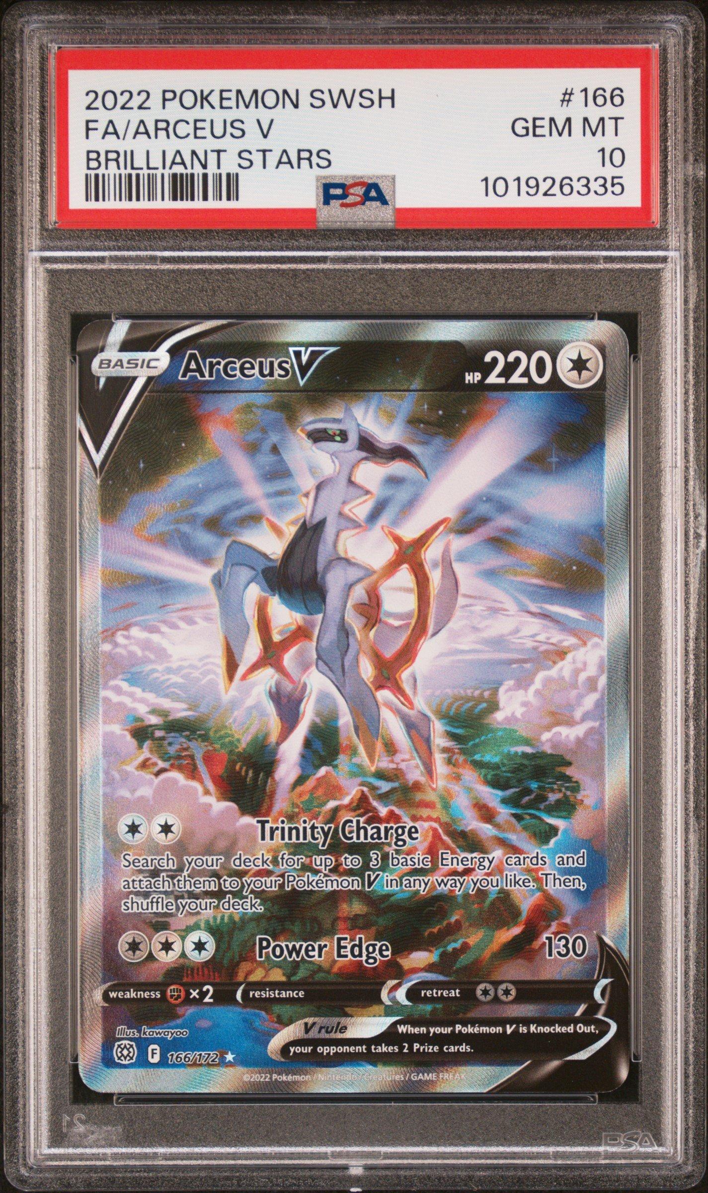 2022 Pokemon Sword & Shield Brilliant Stars 166 Full Art/arceus V