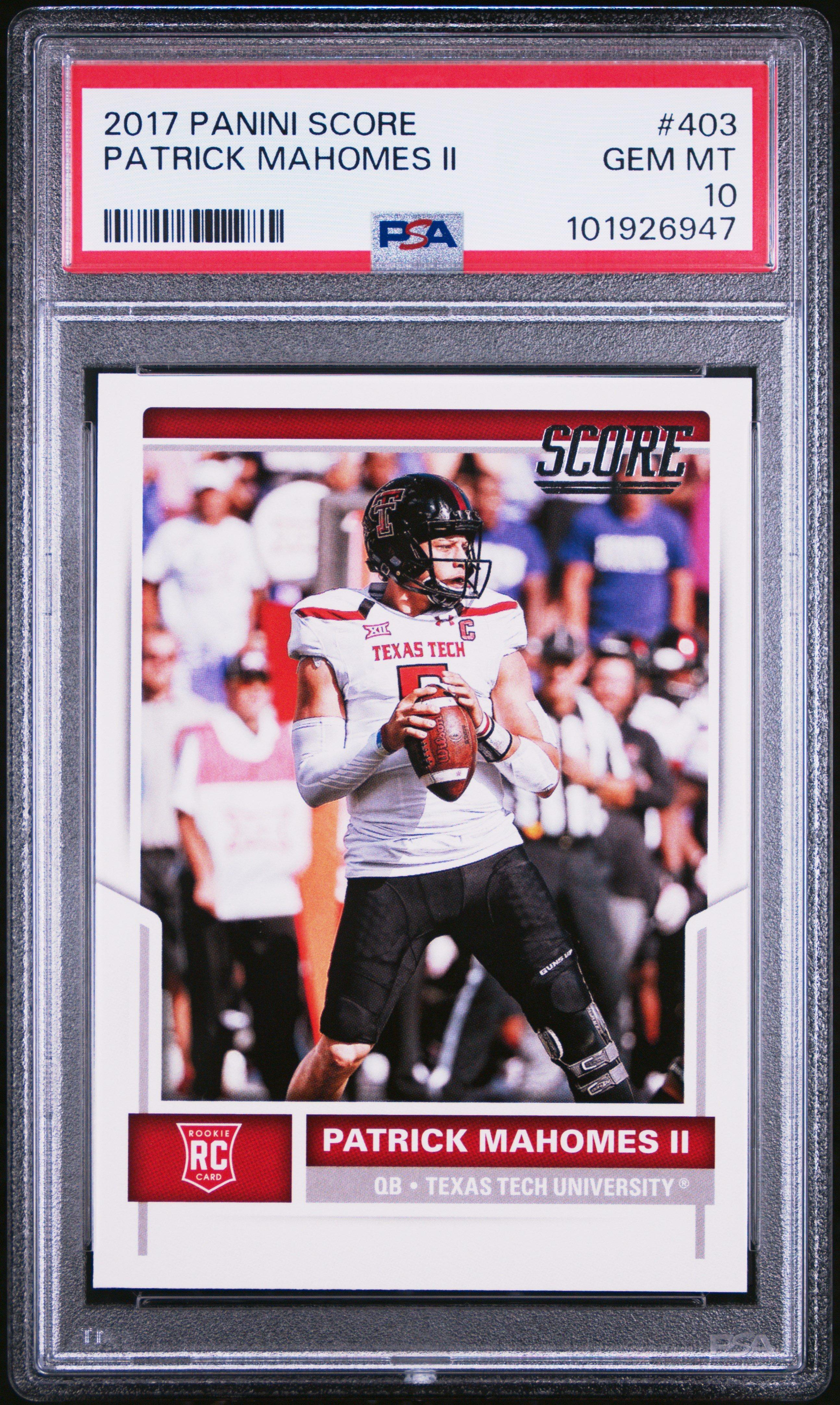 2017 Panini Score 403 Patrick Mahomes Ii PSA