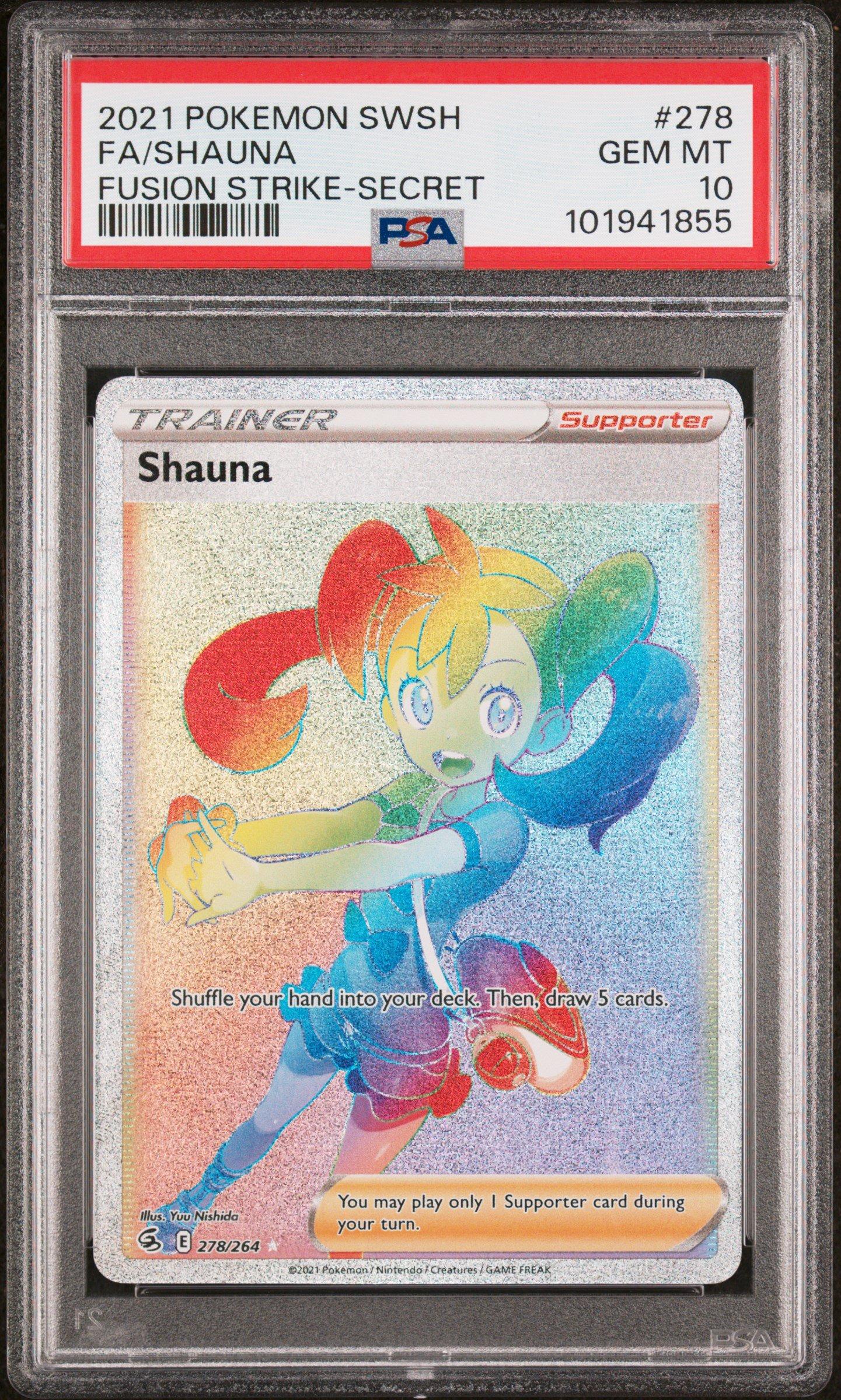 2021 Pokemon Sword & Shield Fusion Strike 278 Full Art/shauna Secret PSA