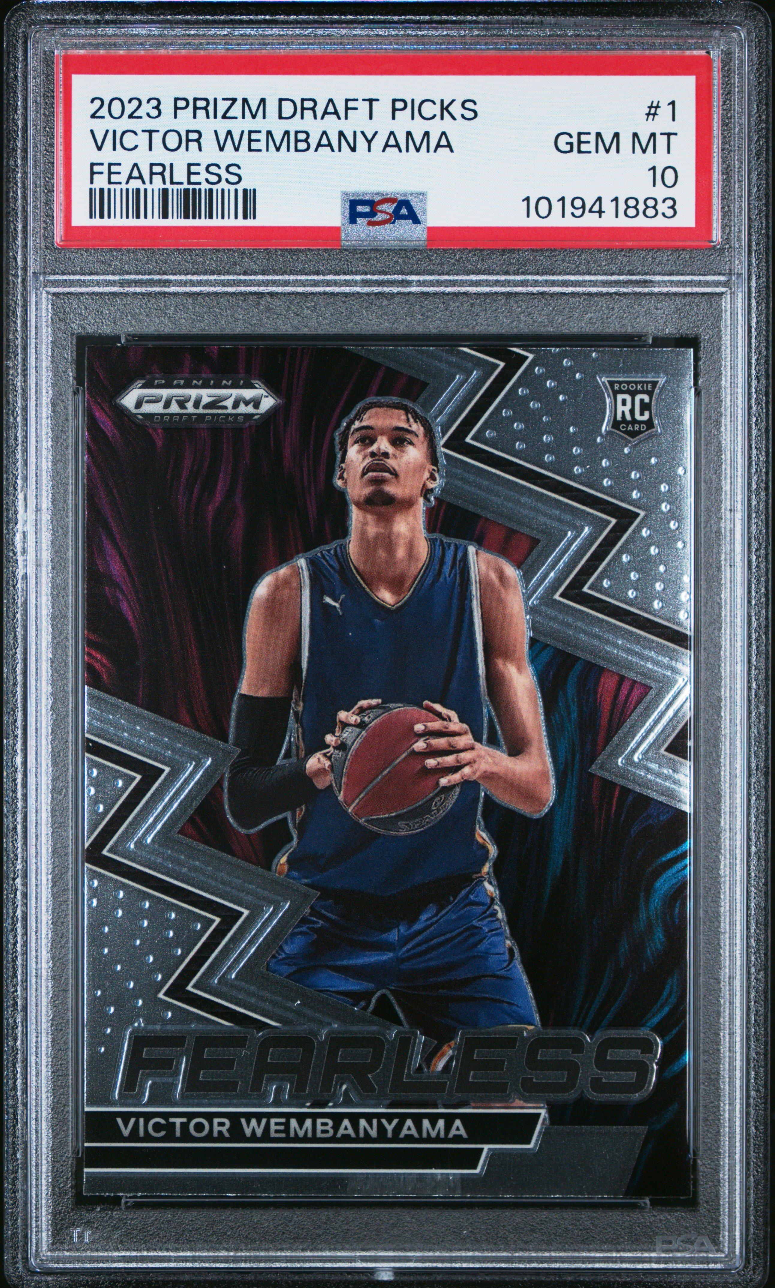 2023 Panini Prizm Draft Picks Fearless 1 Victor Wembanyama PSA 10