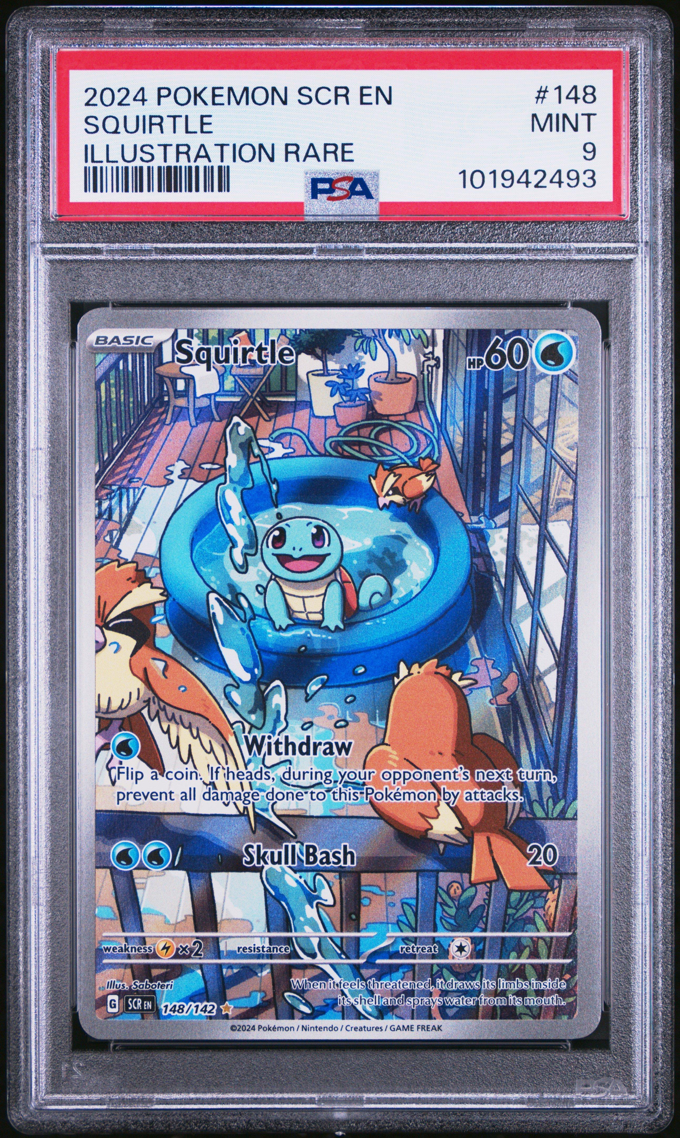 2024 Pokemon Scr En-stellar Crown 148 Squirtle Illustration Rare