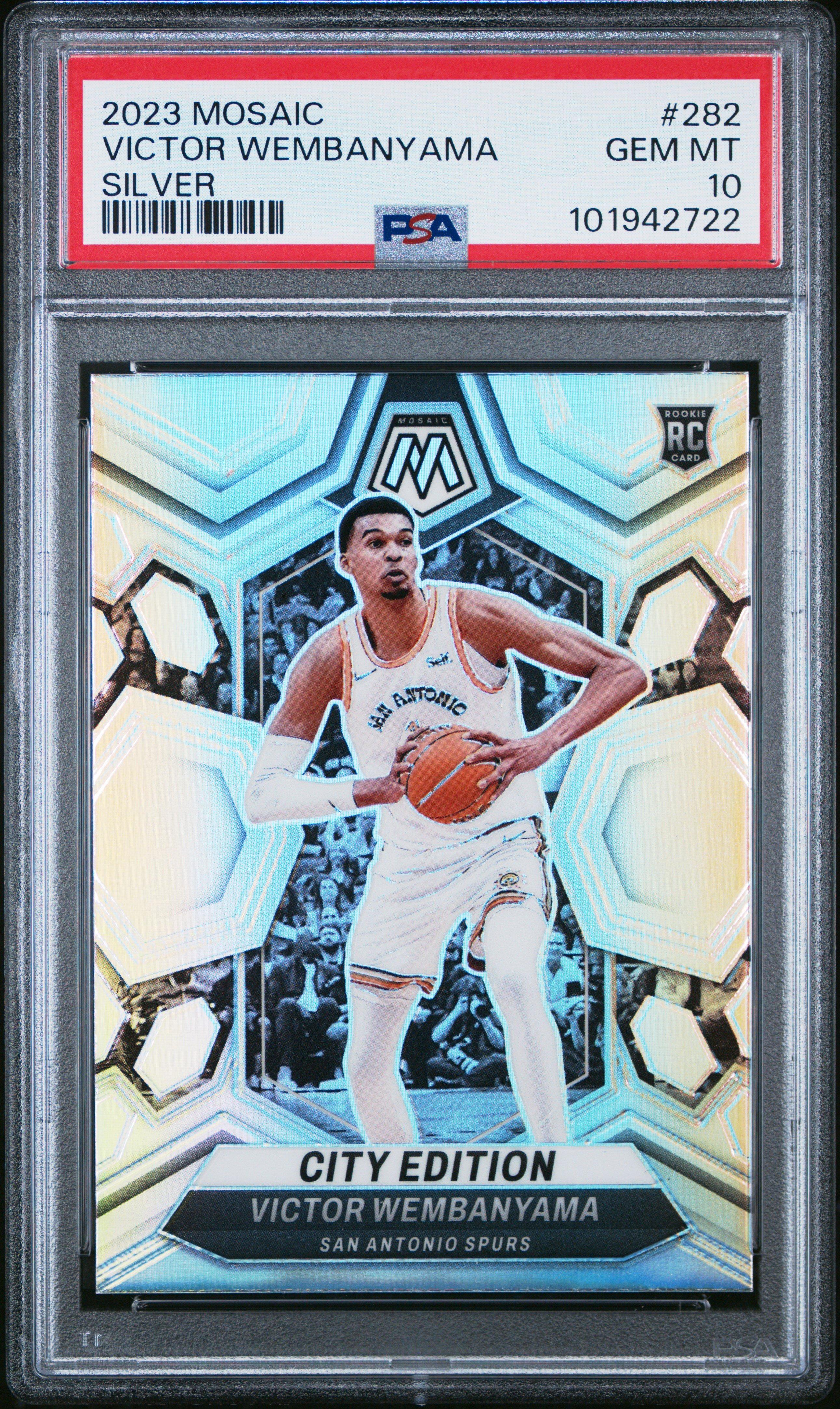 victor wembanyama graded cards GRADED 10 VICTOR WEMBANYAMA 2024 Select Blue #102 San Antonio Spurs Card  Gem Mint