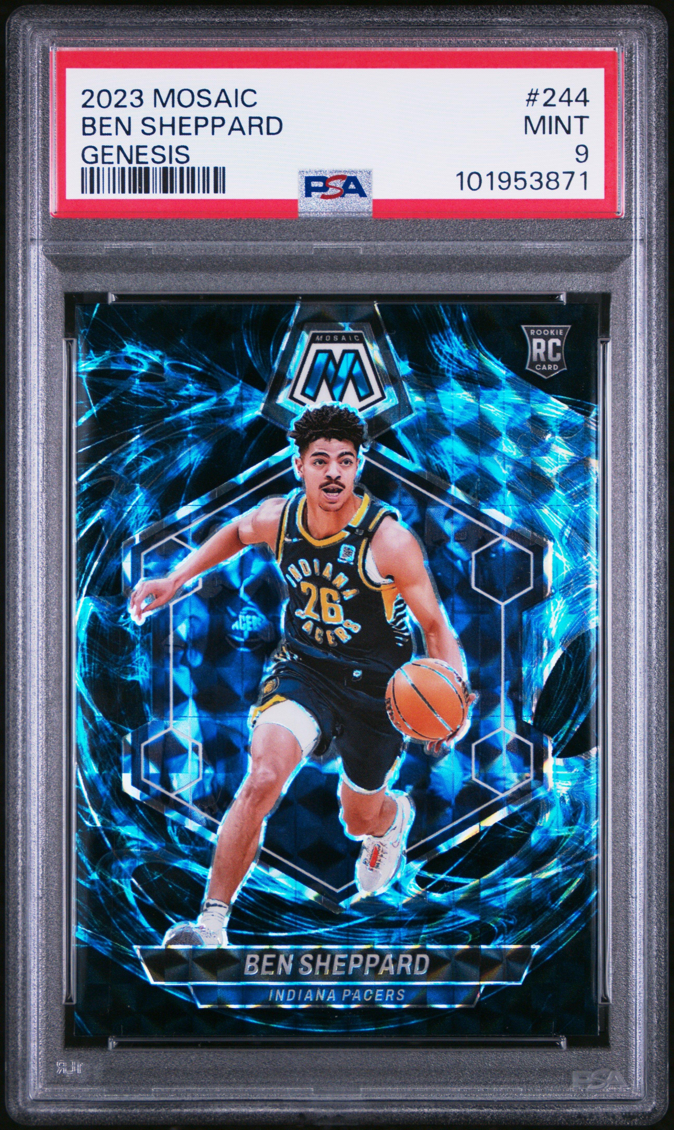 2023 Panini Mosaic 244 Ben Sheppard Genesis PSA 9