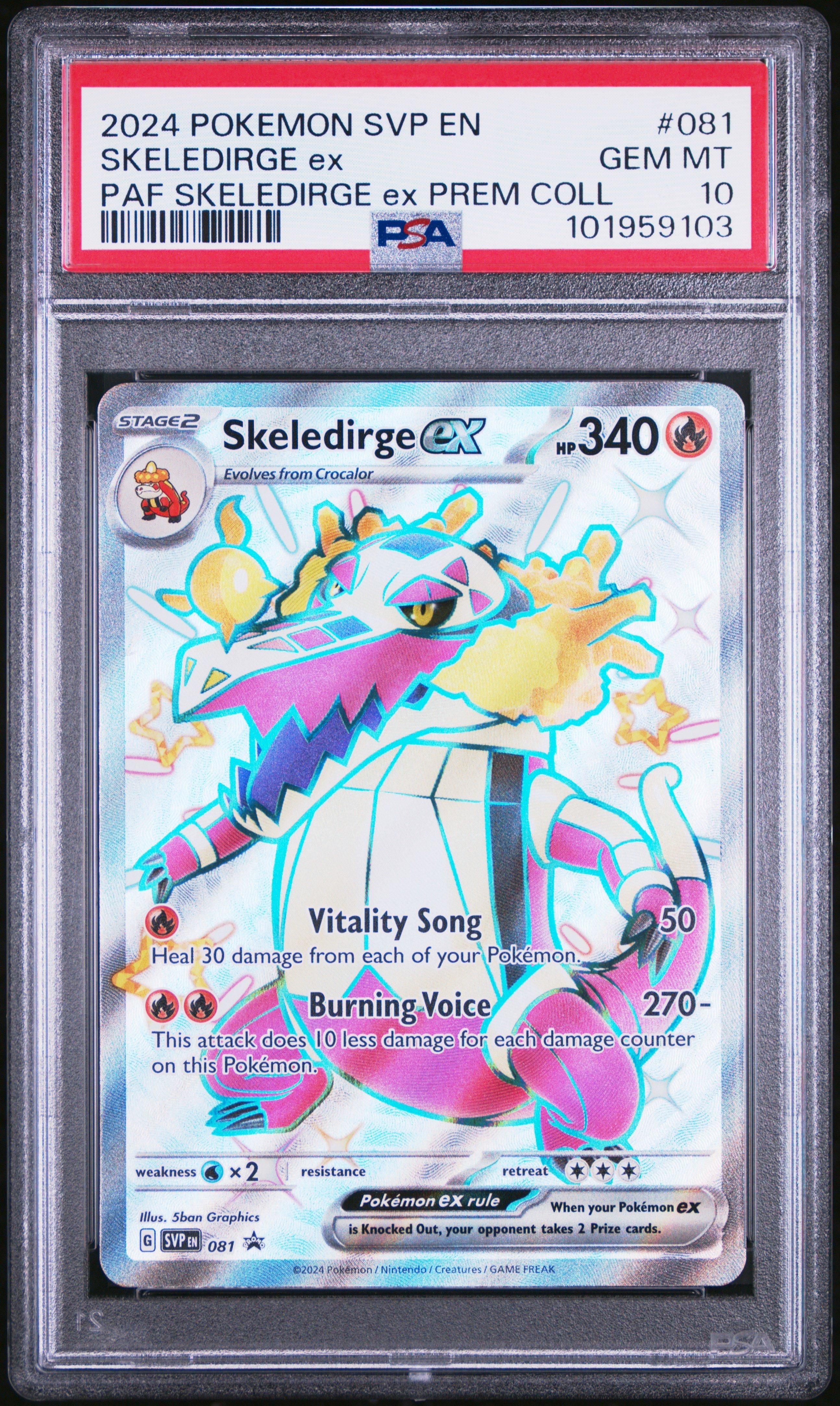 2024 Pokemon Svp En-sv Black Star Promo 081 Skeledirge Ex Paldean